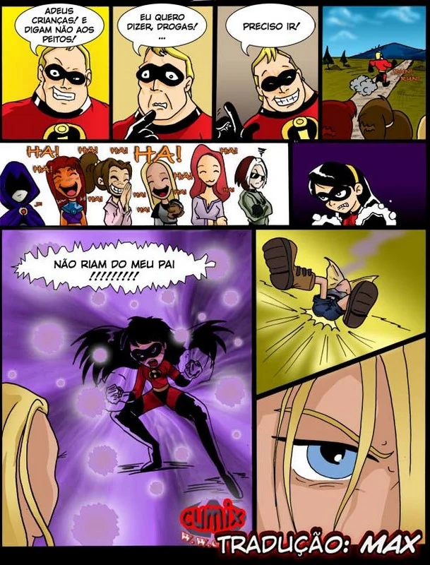 Explícitos HQs Eróticos: Jovens Titãs, X-Men e Incríveis em Orgia Proibida
