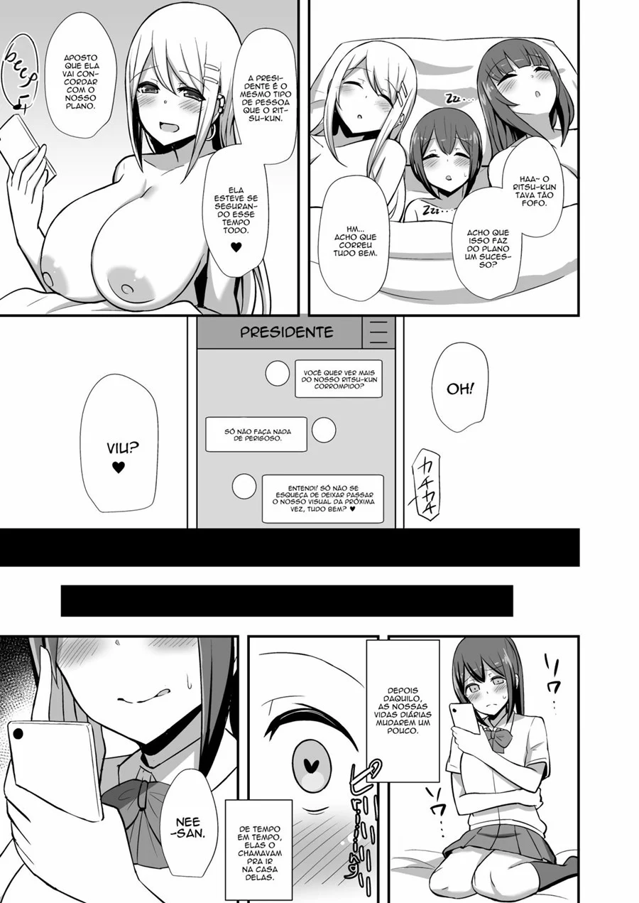 Suruba Proibida Com a Irmã e Amigas - Cenas Explícitas de Sexo em HQ