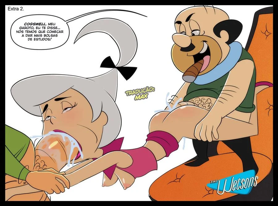 Família dos Jetsons em Orgia Primitiva: Quadrinhos Eróticos Explícitos