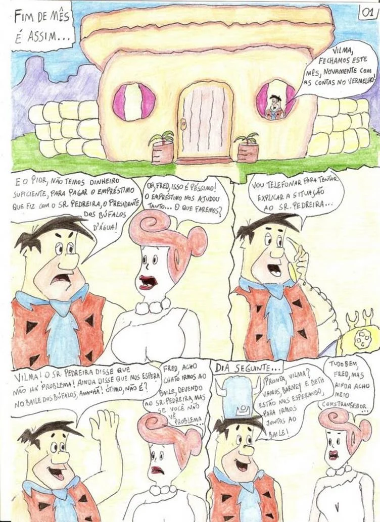 Os Flintstones em uma Aventura Picante: Hentai Proibido da Família Pré-Histórica