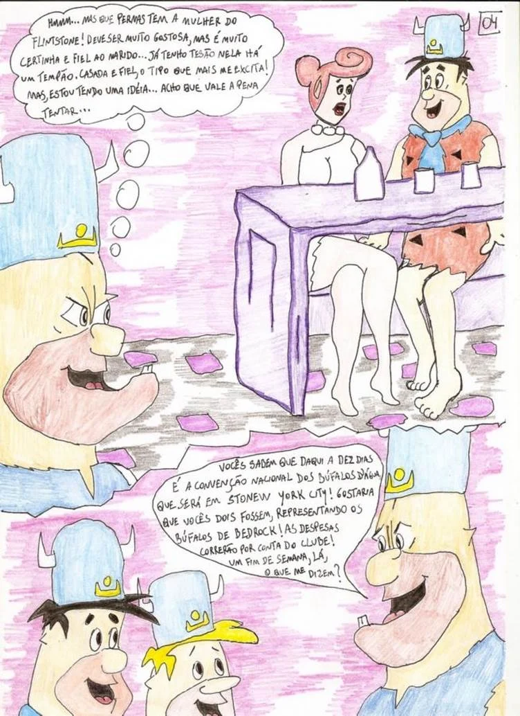 Os Flintstones em uma Aventura Picante: Hentai Proibido da Família Pré-Histórica
