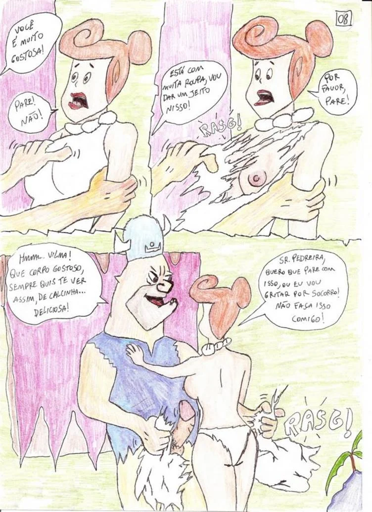 Os Flintstones em uma Aventura Picante: Hentai Proibido da Família Pré-Histórica