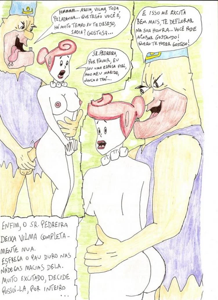 Os Flintstones em uma Aventura Picante: Hentai Proibido da Família Pré-Histórica