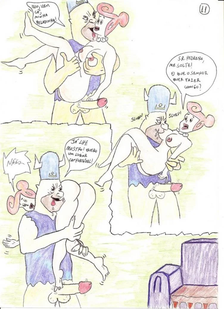 Os Flintstones em uma Aventura Picante: Hentai Proibido da Família Pré-Histórica