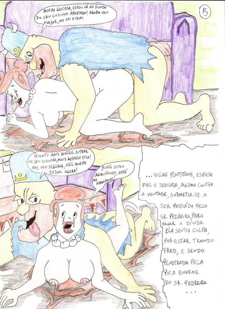 Os Flintstones em uma Aventura Picante: Hentai Proibido da Família Pré-Histórica
