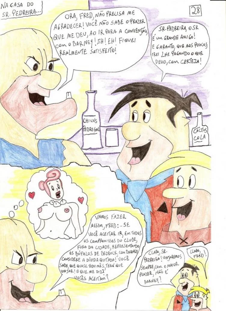 Os Flintstones em uma Aventura Picante: Hentai Proibido da Família Pré-Histórica