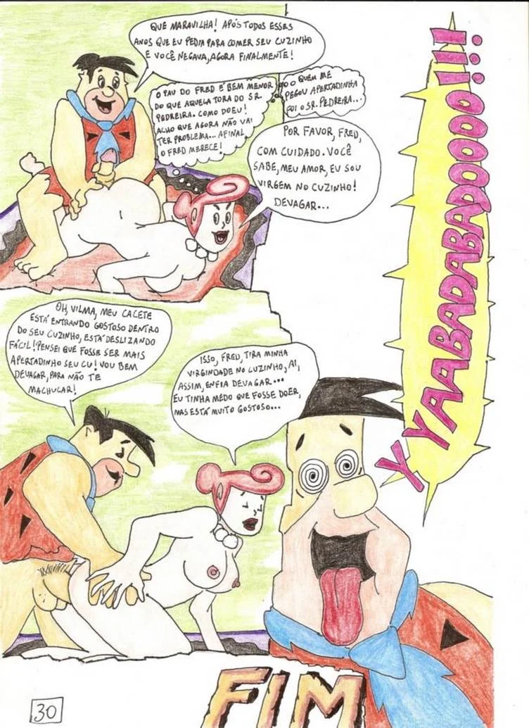 Os Flintstones em uma Aventura Picante: Hentai Proibido da Família Pré-Histórica