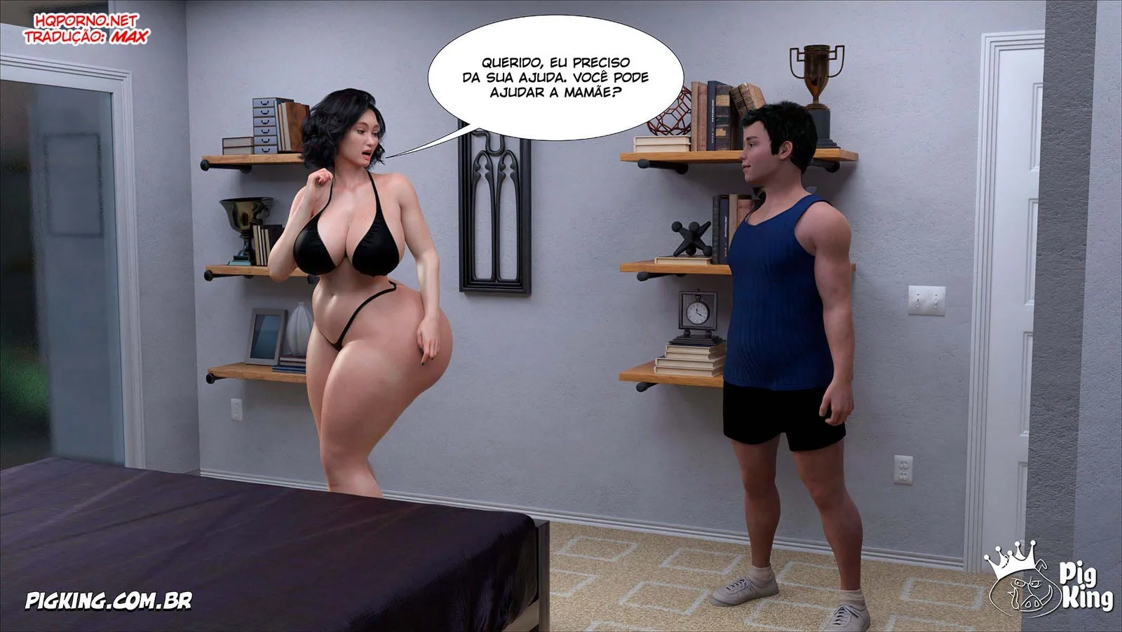Quadrinhos Eróticos 3D: Miranda e Seu Corpo Incrível em Ação Explícita