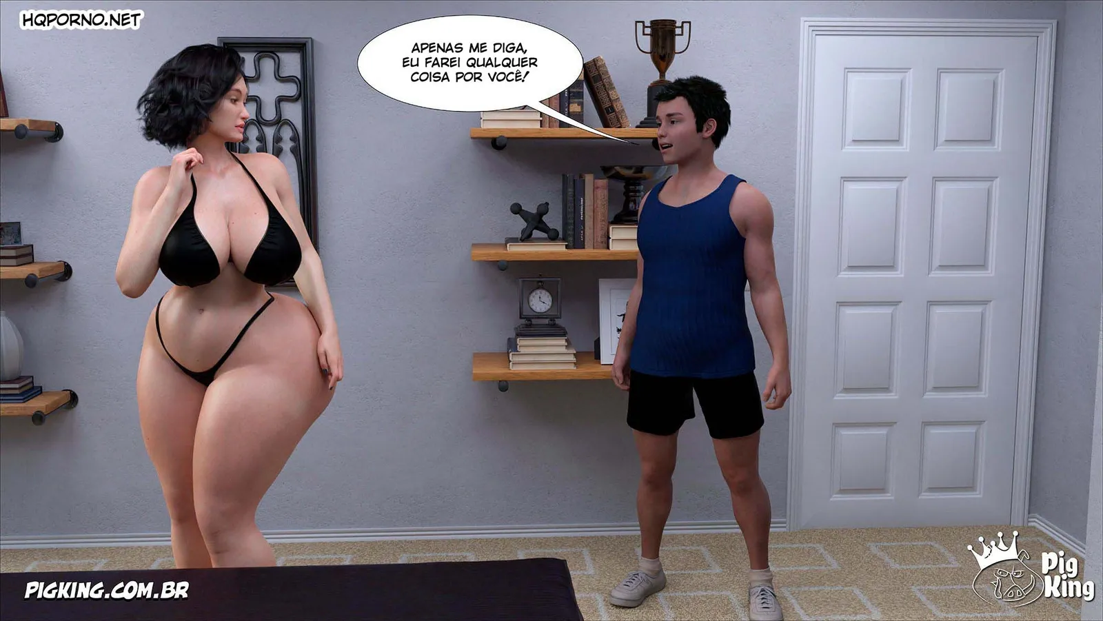 Quadrinhos Eróticos 3D: Miranda e Seu Corpo Incrível em Ação Explícita