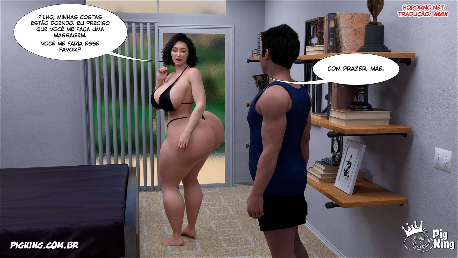 Quadrinhos Eróticos 3D: Miranda e Seu Corpo Incrível em Ação Explícita
