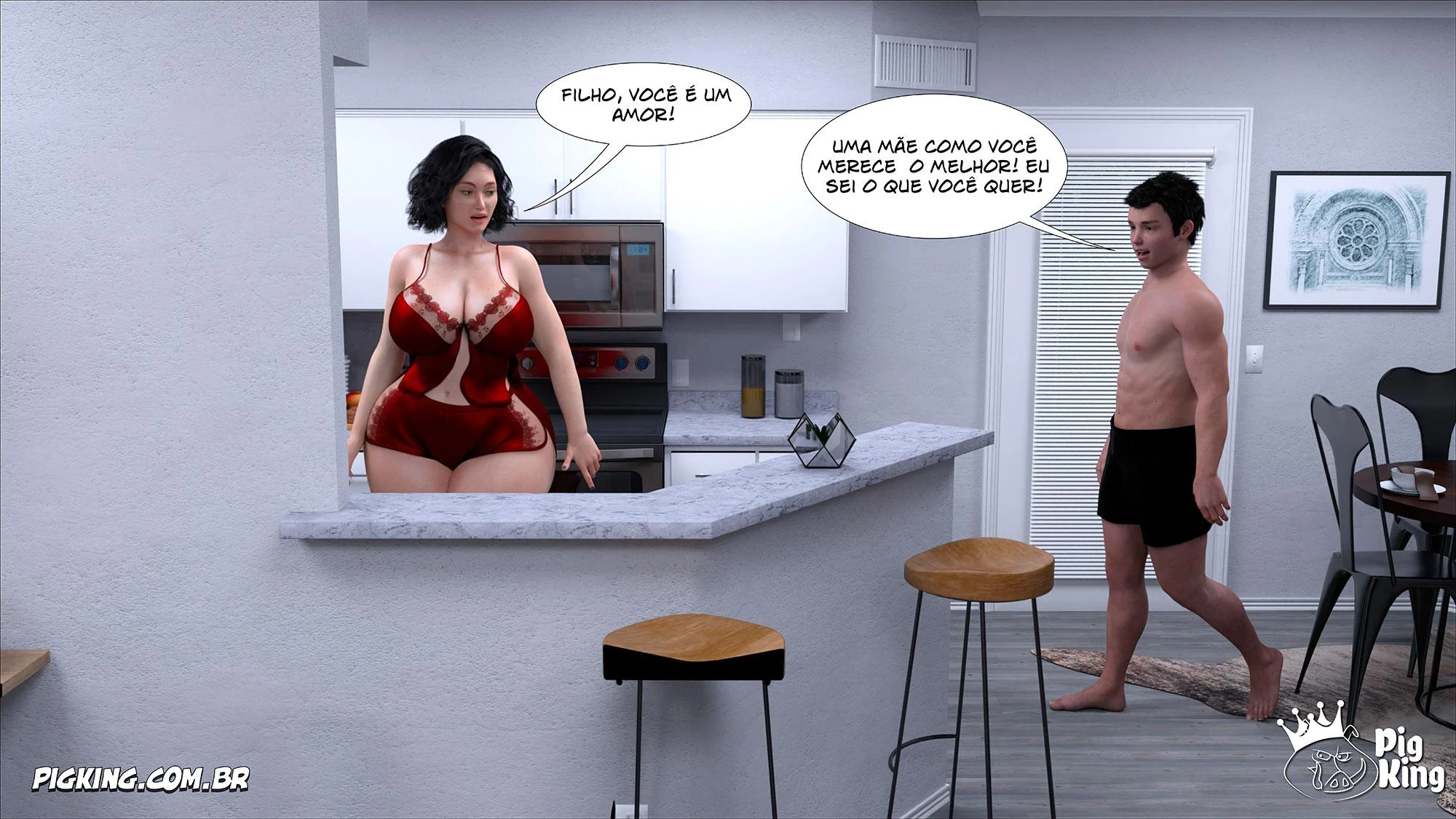 Pessoa da Casa Abusa de Miranda em Cenas Quentes de Sexo em HQ 3D