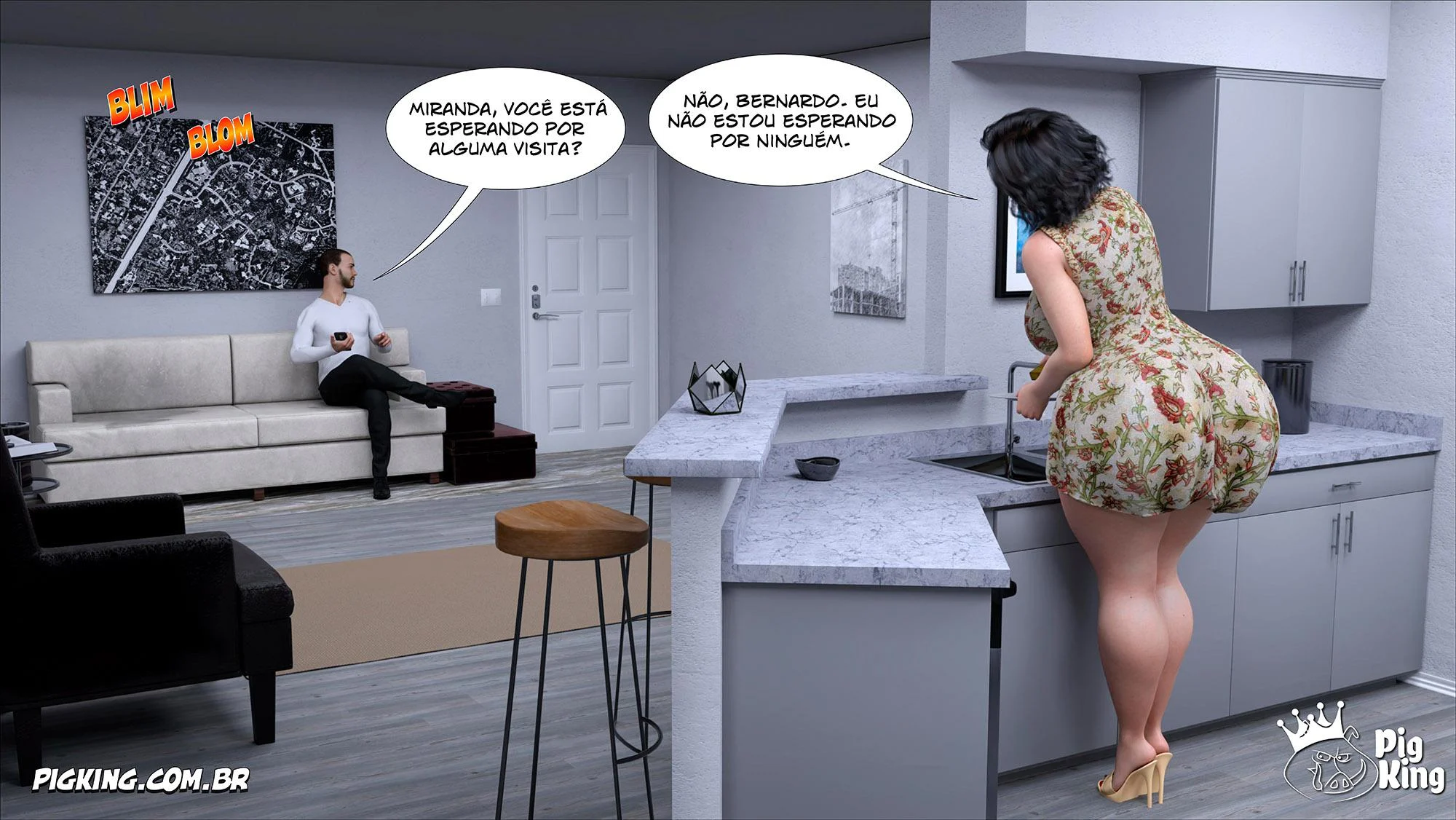 Pai Enlouquecido na Filha Esfomeada: HQ 3D Explícita com Miranda