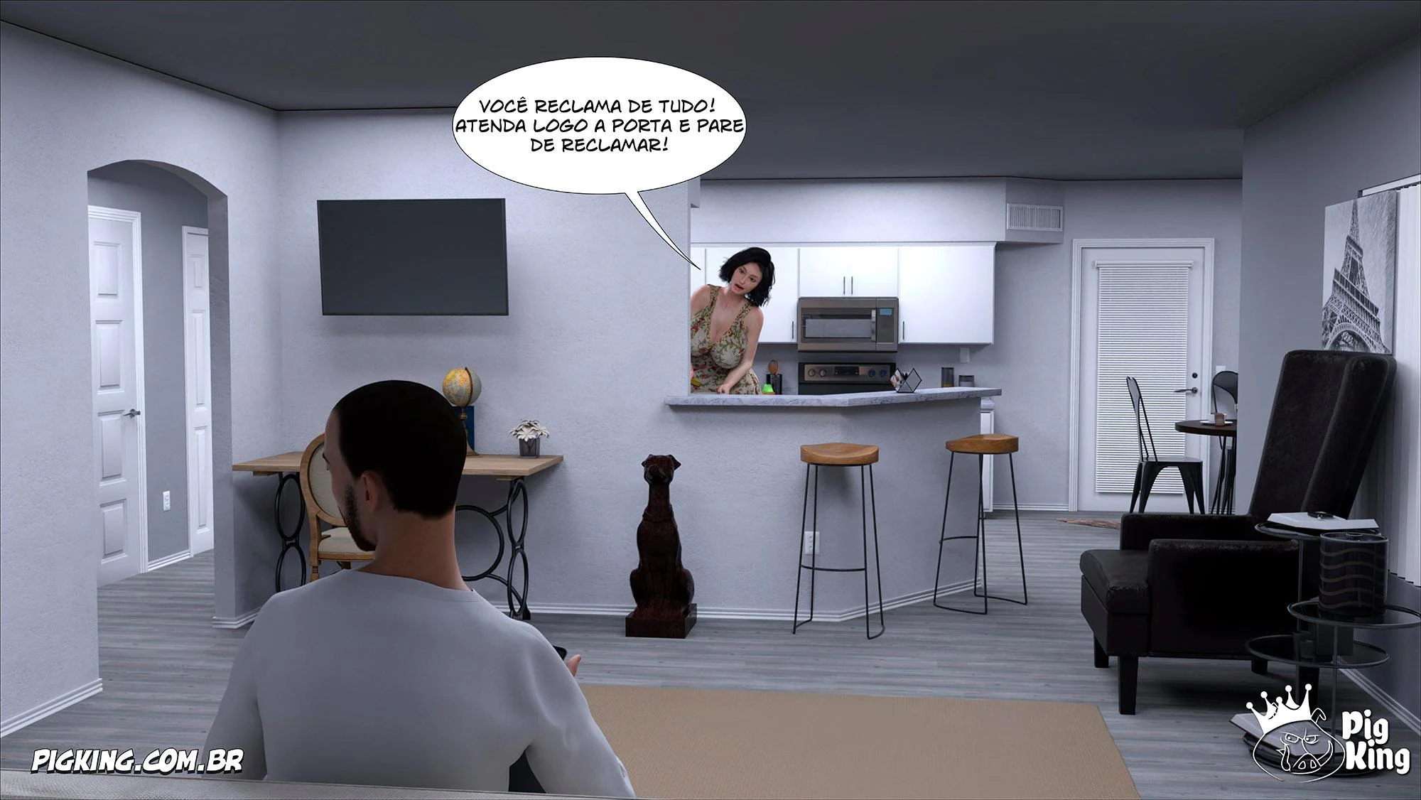 Pai Enlouquecido na Filha Esfomeada: HQ 3D Explícita com Miranda