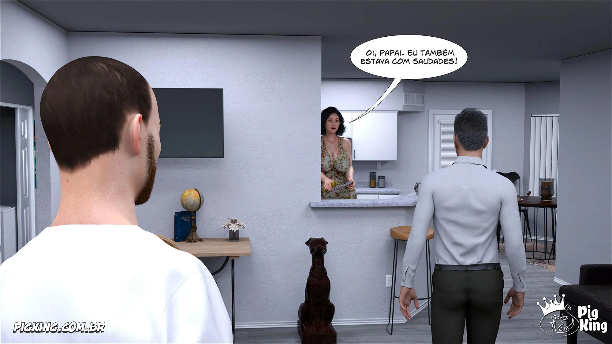 Pai Enlouquecido na Filha Esfomeada: HQ 3D Explícita com Miranda