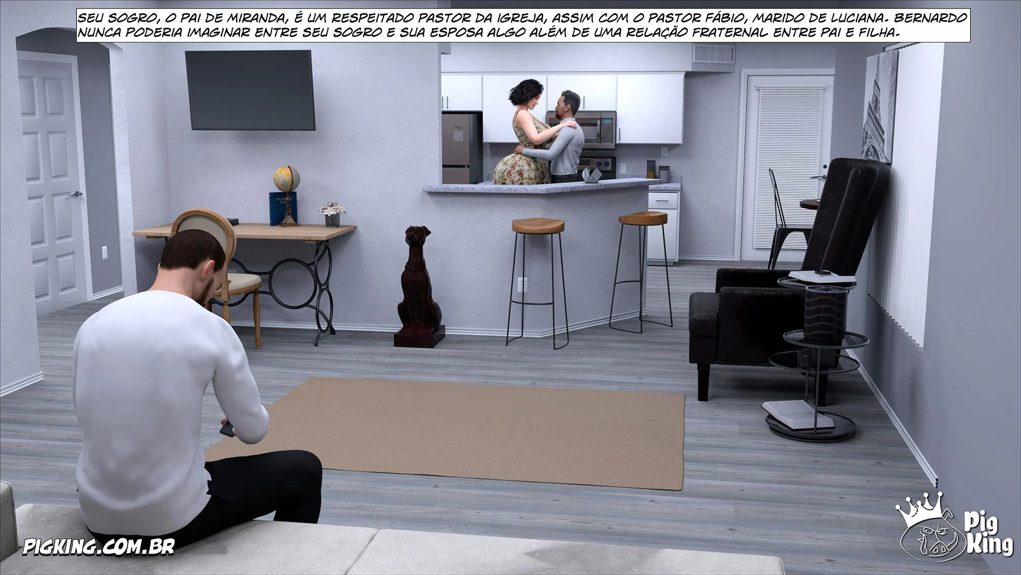 Pai Enlouquecido na Filha Esfomeada: HQ 3D Explícita com Miranda