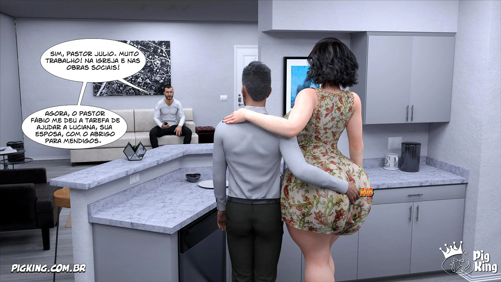 Pai Enlouquecido na Filha Esfomeada: HQ 3D Explícita com Miranda