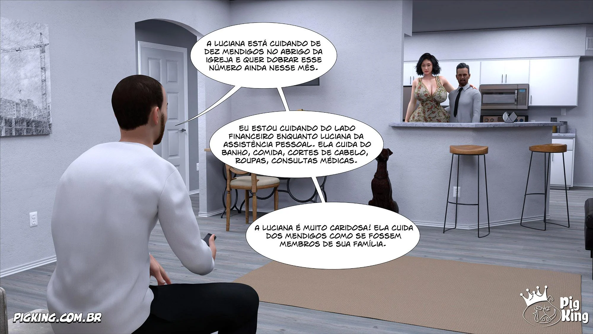 Pai Enlouquecido na Filha Esfomeada: HQ 3D Explícita com Miranda