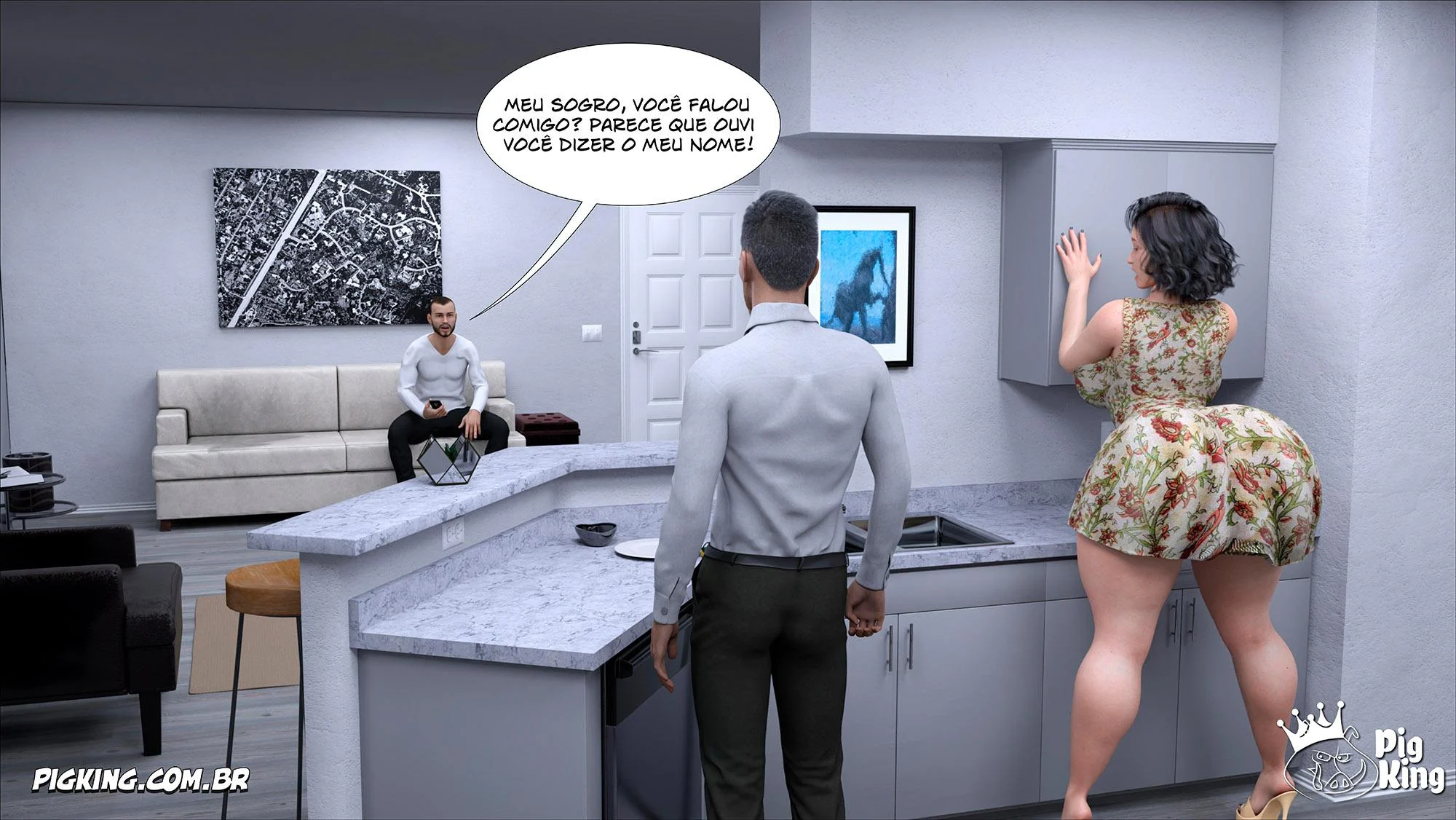 Pai Enlouquecido na Filha Esfomeada: HQ 3D Explícita com Miranda