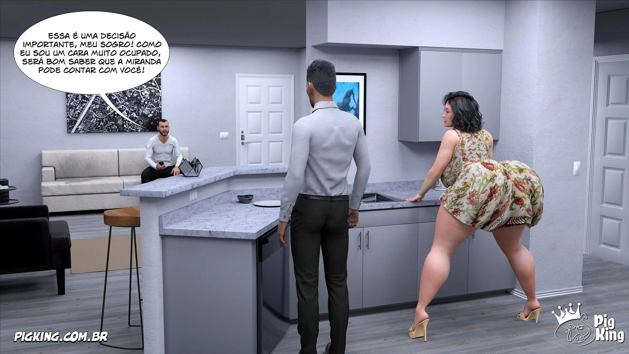 Pai Enlouquecido na Filha Esfomeada: HQ 3D Explícita com Miranda