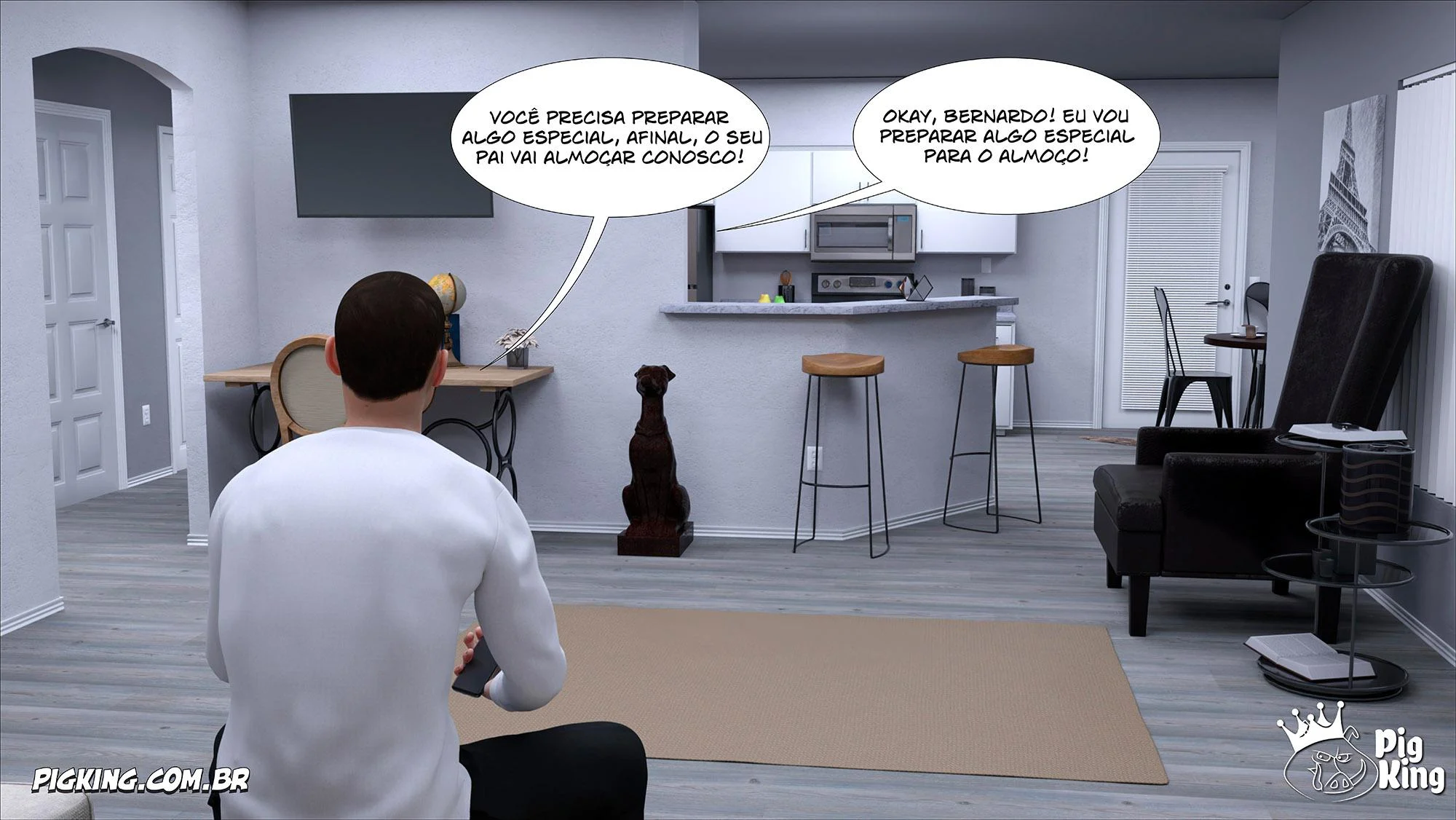 Pai Enlouquecido na Filha Esfomeada: HQ 3D Explícita com Miranda