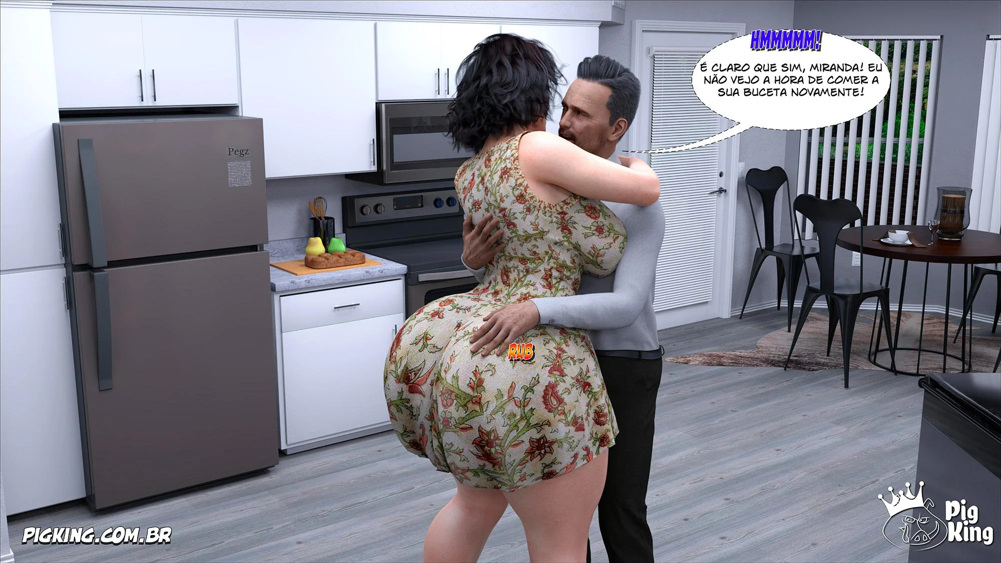 Pai Enlouquecido na Filha Esfomeada: HQ 3D Explícita com Miranda