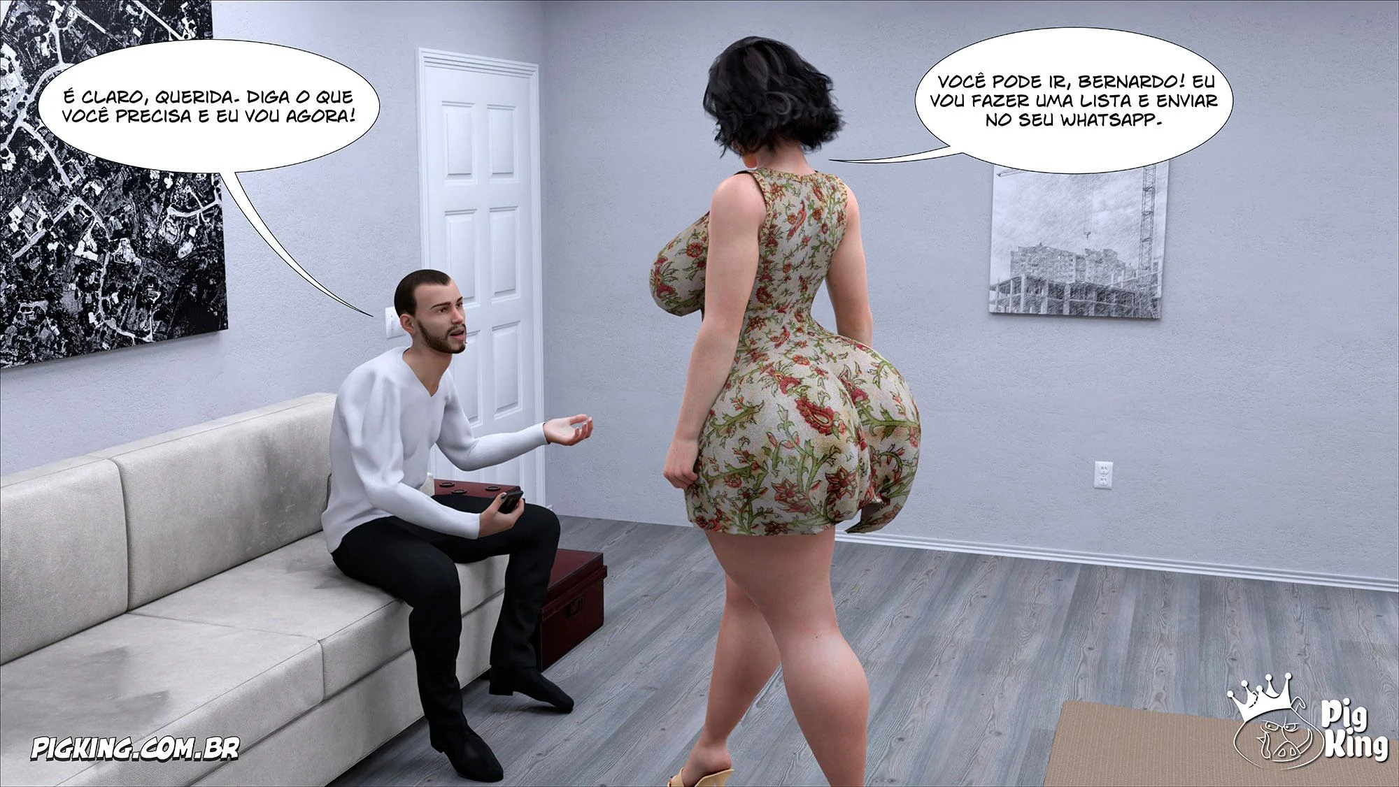 Pai Enlouquecido na Filha Esfomeada: HQ 3D Explícita com Miranda
