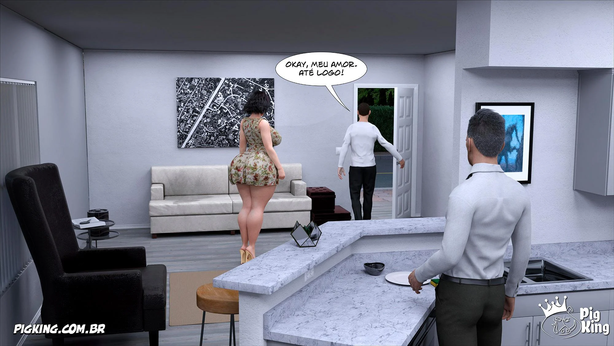 Pai Enlouquecido na Filha Esfomeada: HQ 3D Explícita com Miranda