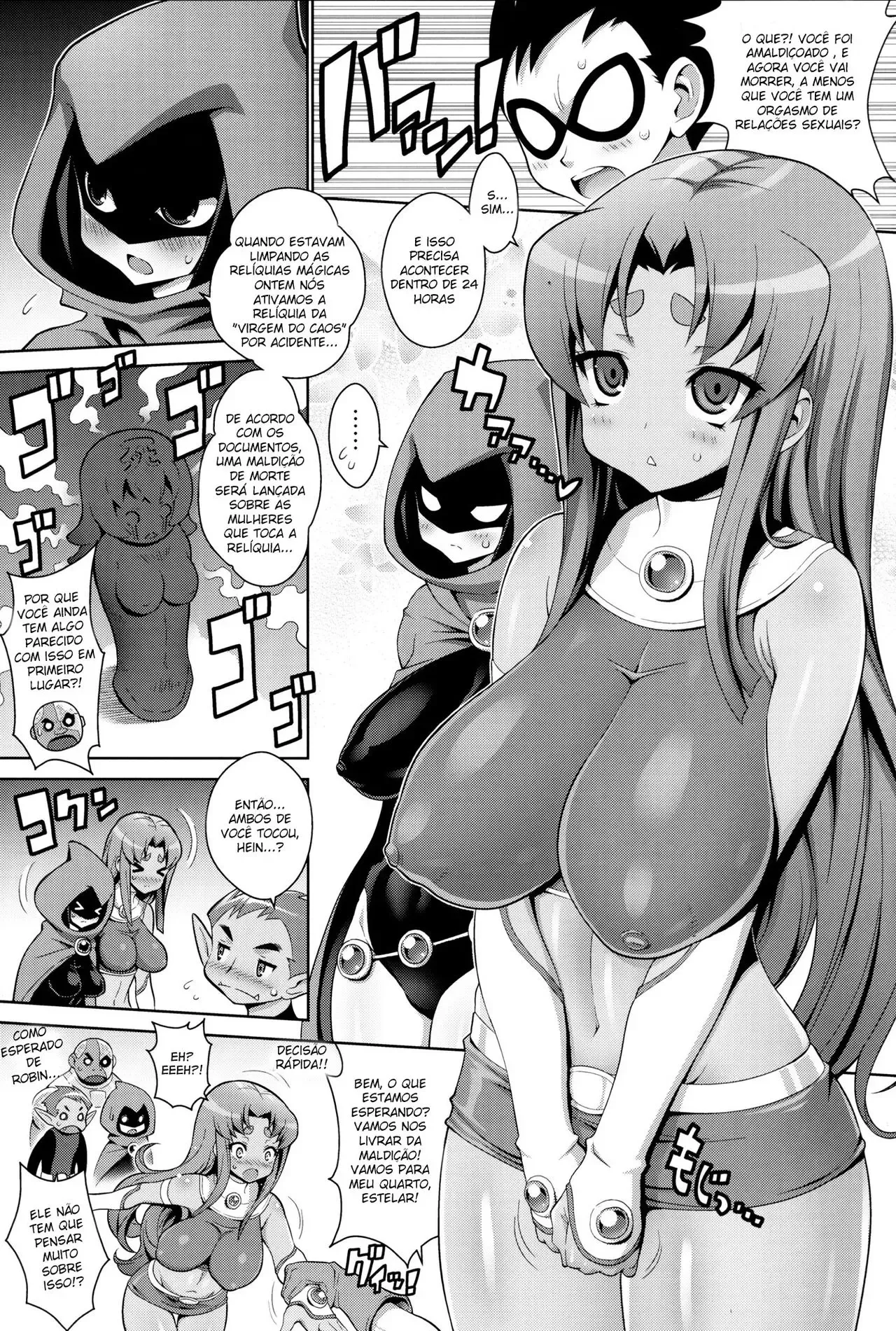 Gang Bang com as Super-Heroínas - Orgia dos Jovens Titãs em HQ Explícita Gang Bang com as Super-Heroínas - Orgia dos Jovens Titãs em HQ Explícita