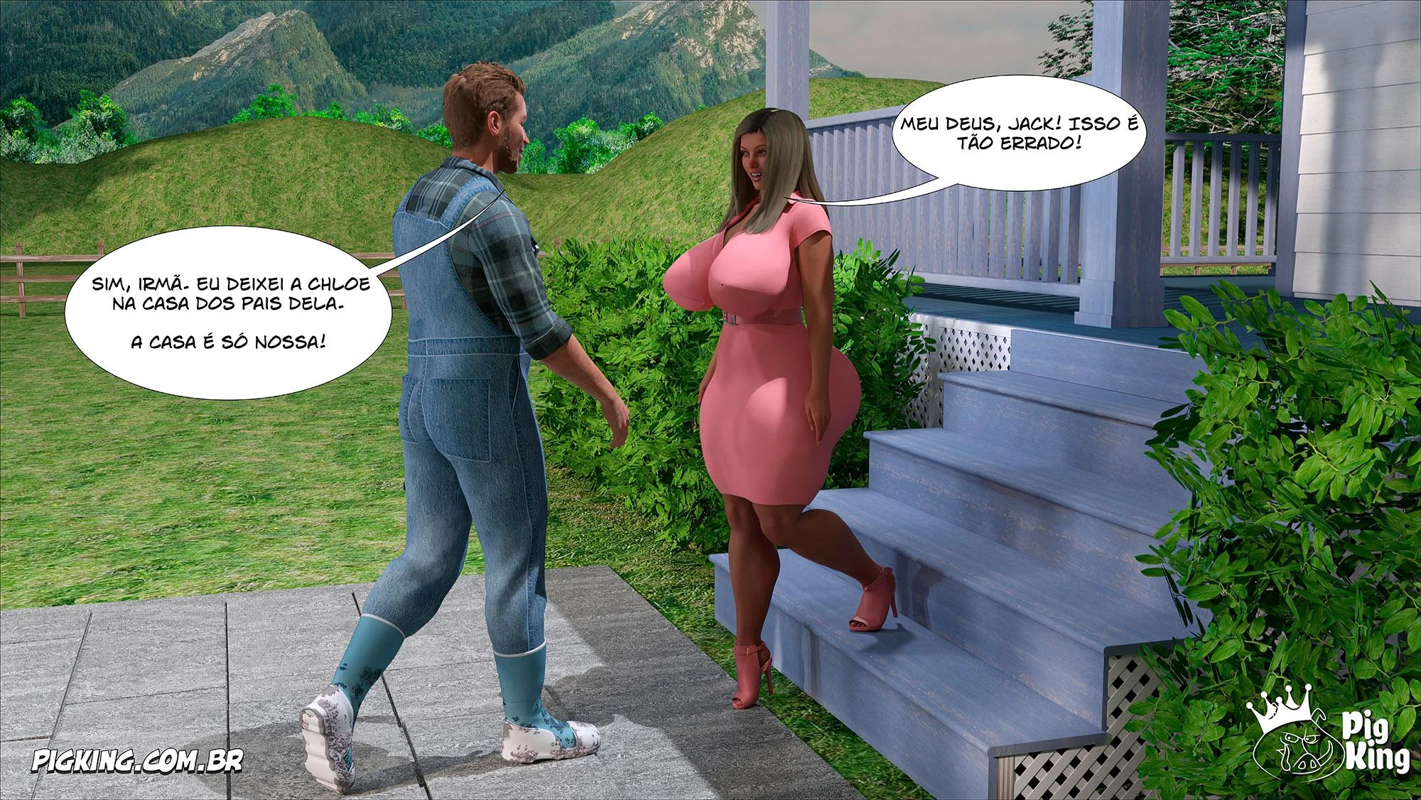 Viciante Foda de Vózinha Tarada - Hentai 3D Explícito em Quadrinhos