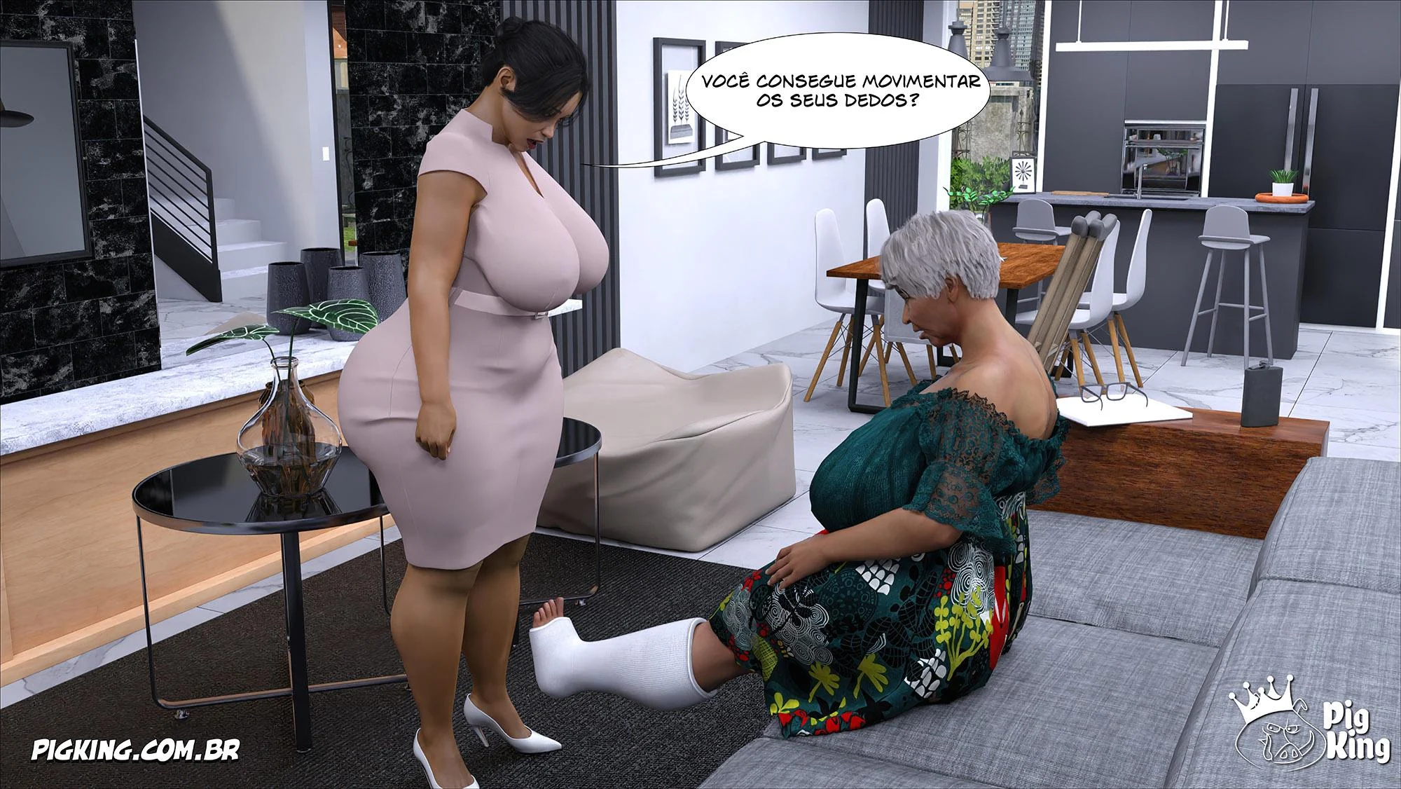 Loucuras Proibidas: HQ Erótica Explícita em 3D para Adultos