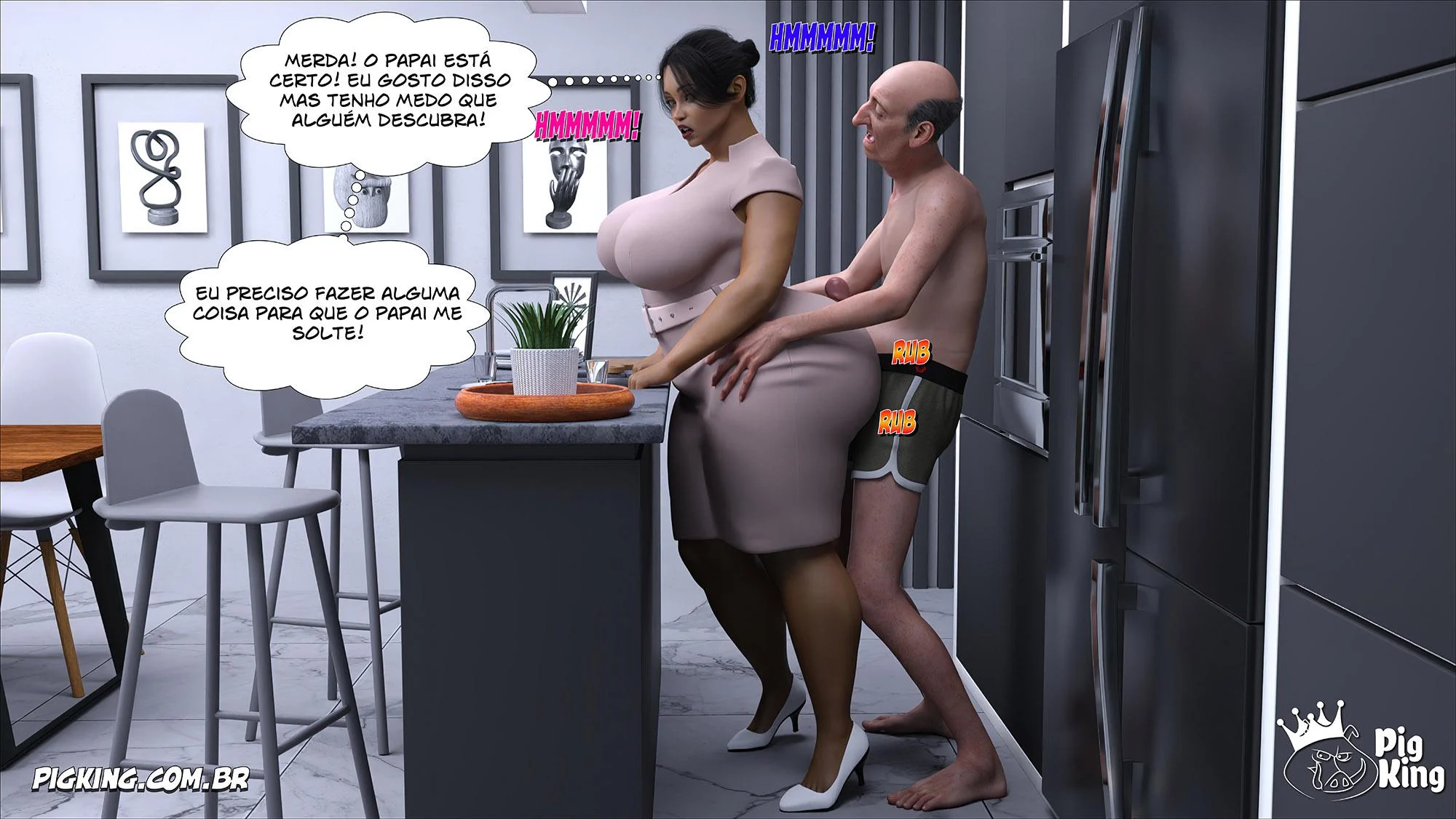 Pornografia 3D Incestuosa: Ato Obsceno Entre Pai e Filha Proibida