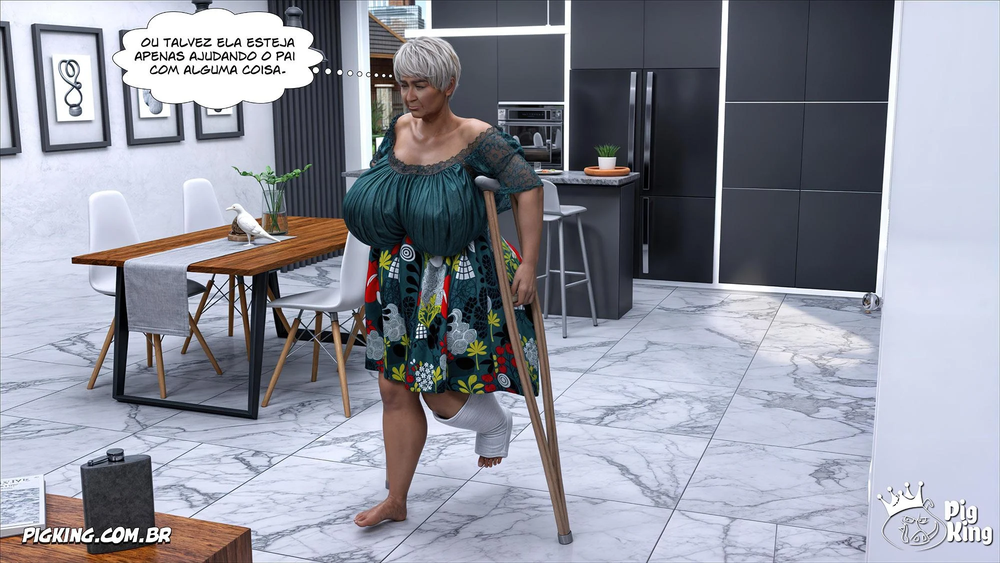 Paizão Tarado Transa com a Filha em HQ 3D Proibida