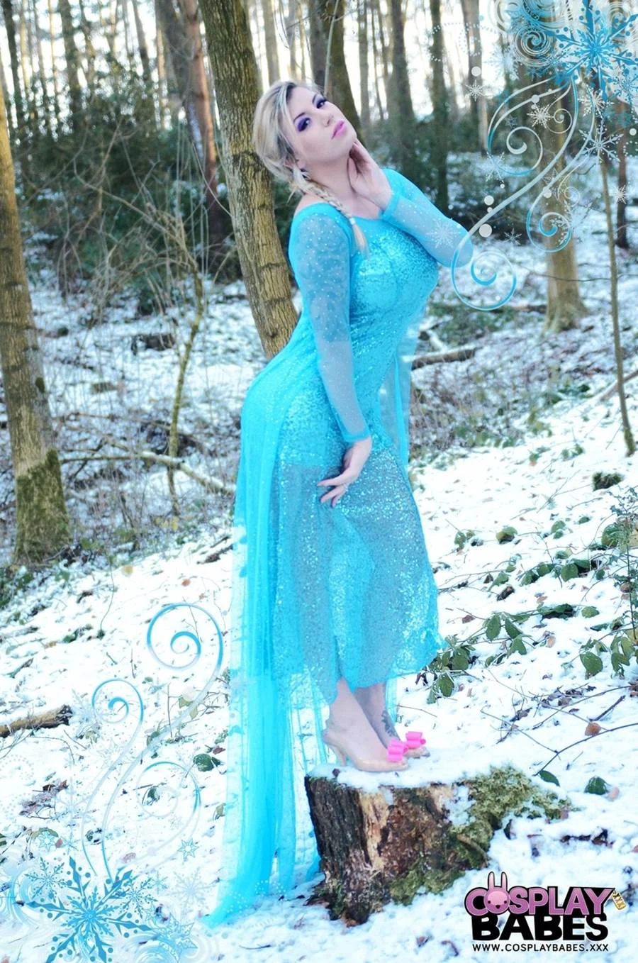 Frozen nua em cosplay safado: quadrinhos eróticos explícitos