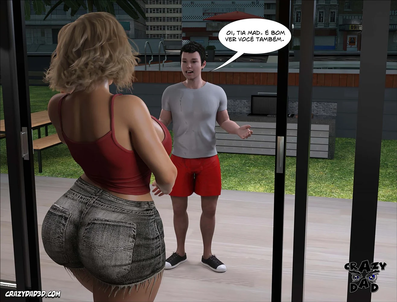 Seu Pai Tarado Transa com Madison de 13 Anos em Cena Explícita de Sexo 3D