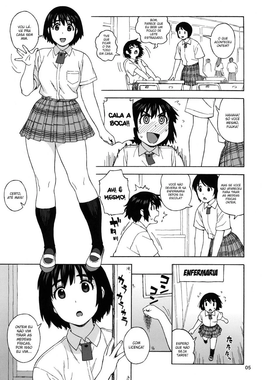 Exame Íntimo: Medições Proibidas do Corpo de Fuuka em HQ Hot
