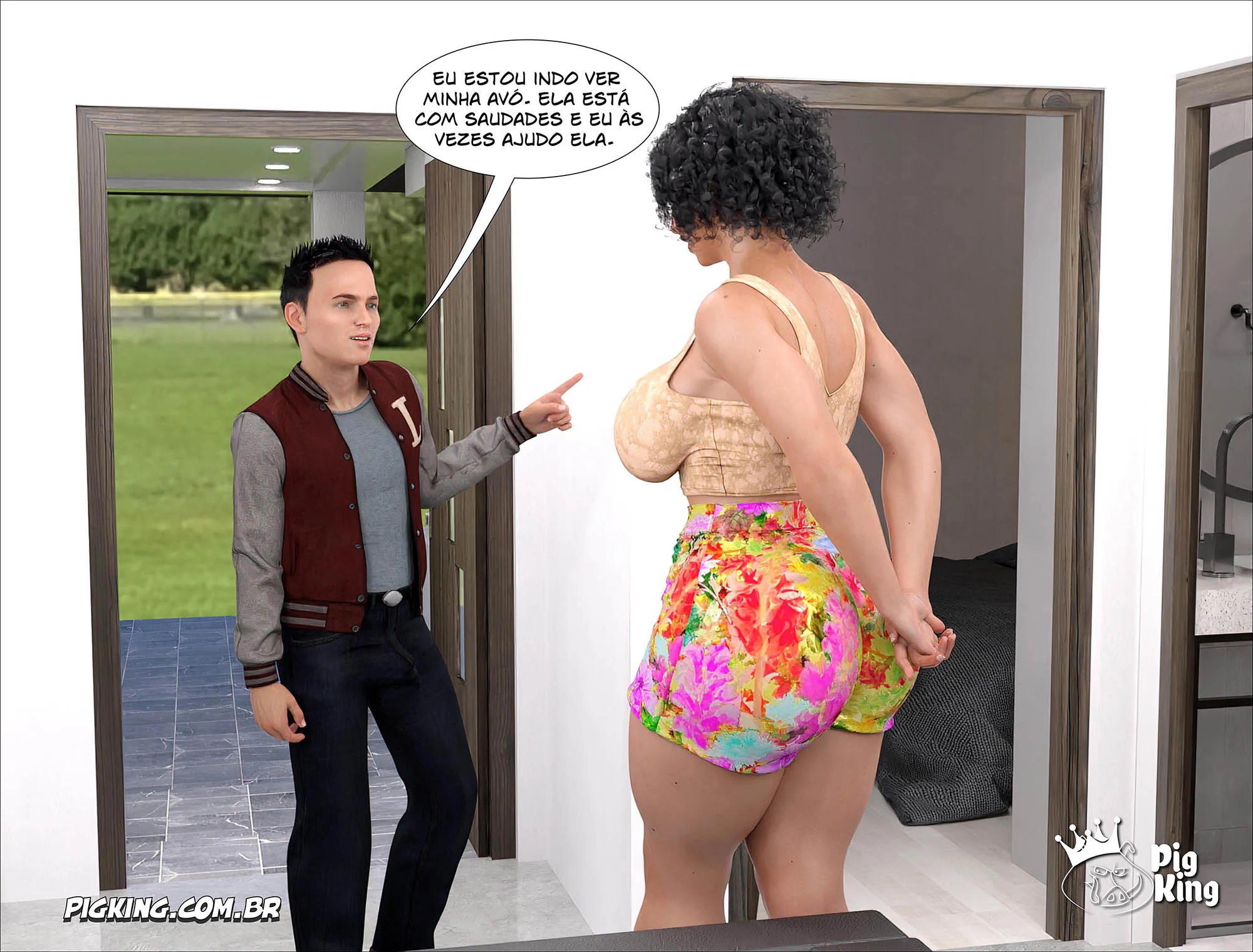 A Escrava Sexual do Vizinho: Fodas Lascivas em HQ 3D Explícita