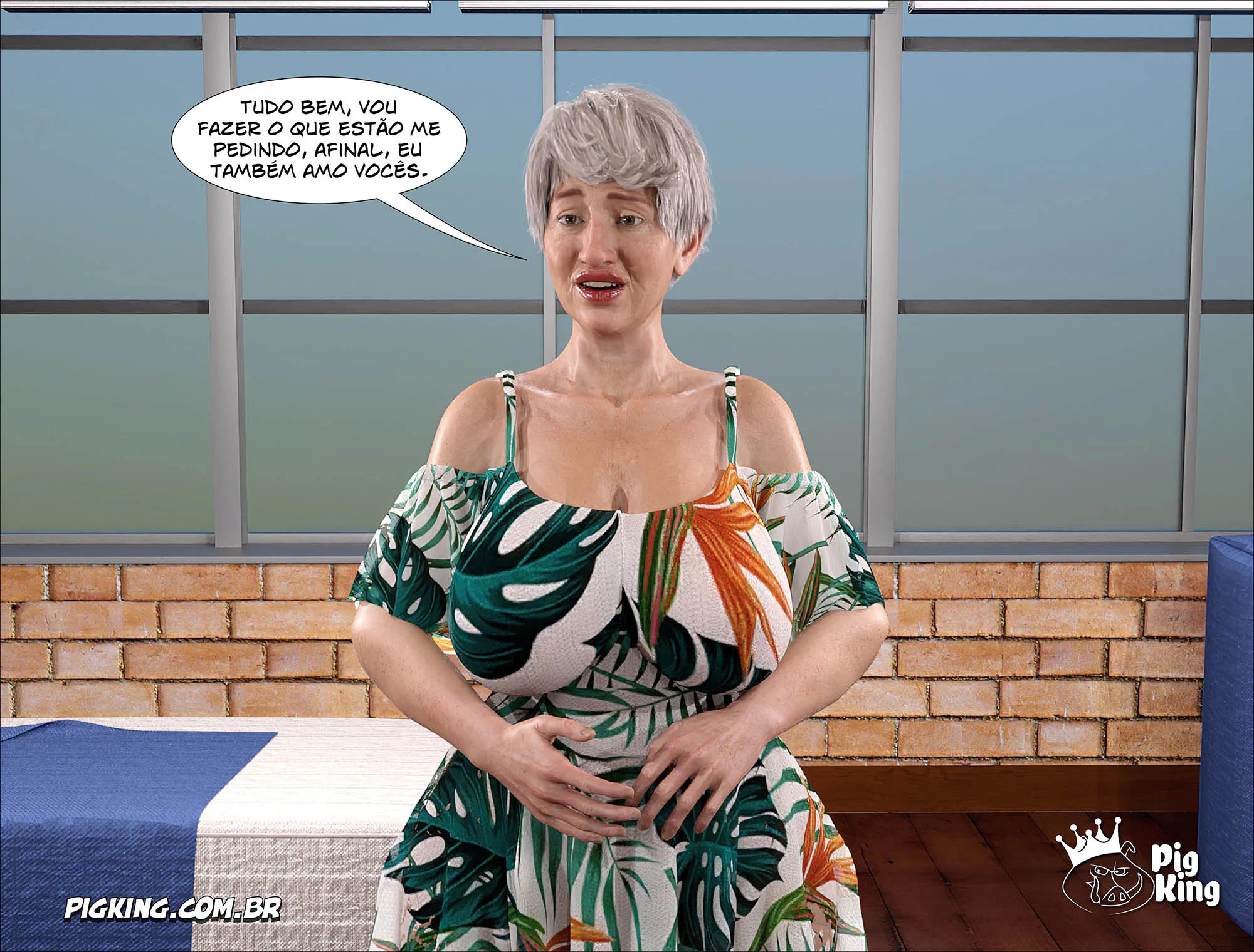 Puto Rei: Gorda Socada até Arrombar a Bunda em HQ 3D Explícita