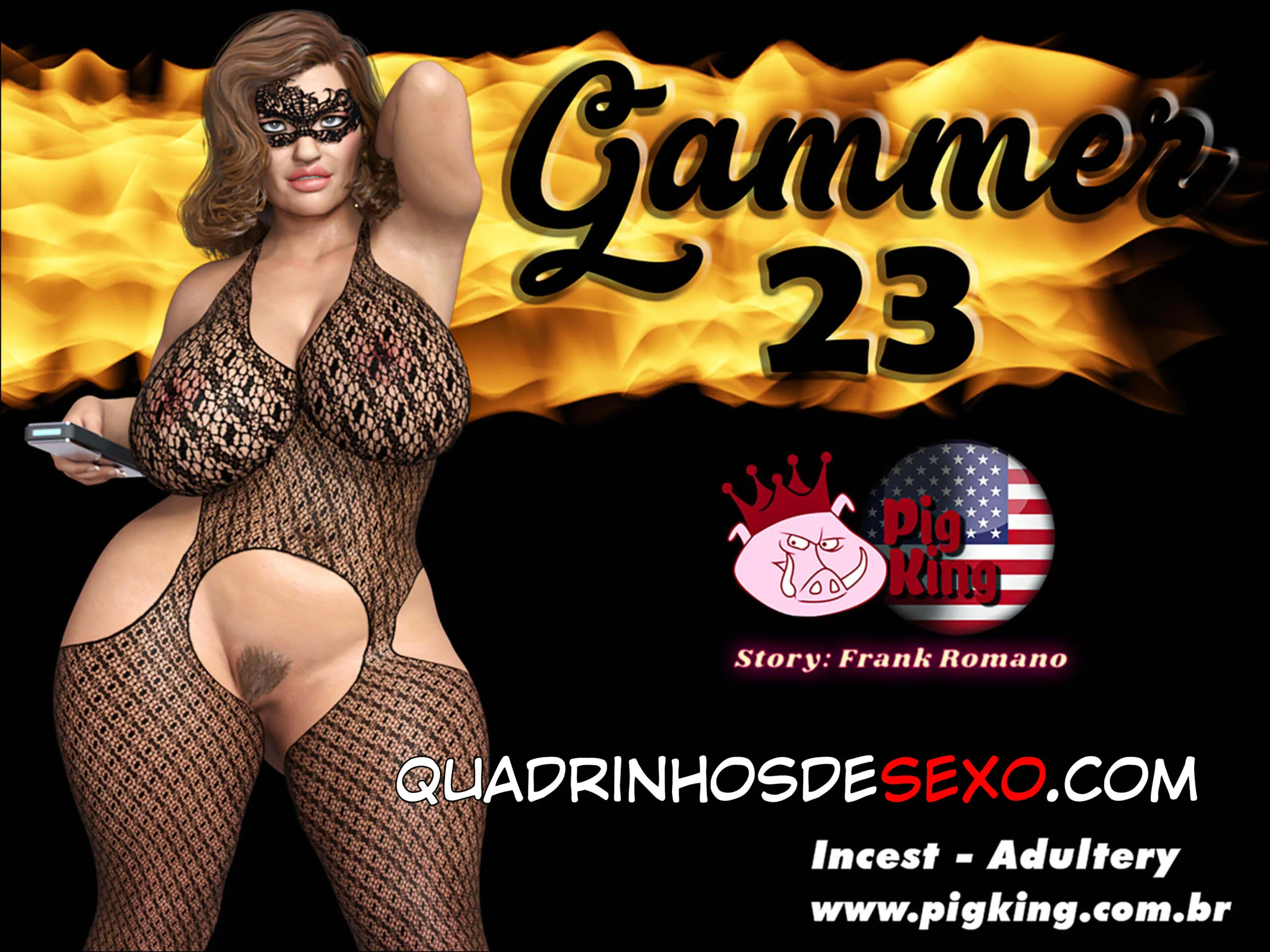 Quadrinhos 3D: A Rainha do Sexo Quente e seus Amantes no Ping Pong