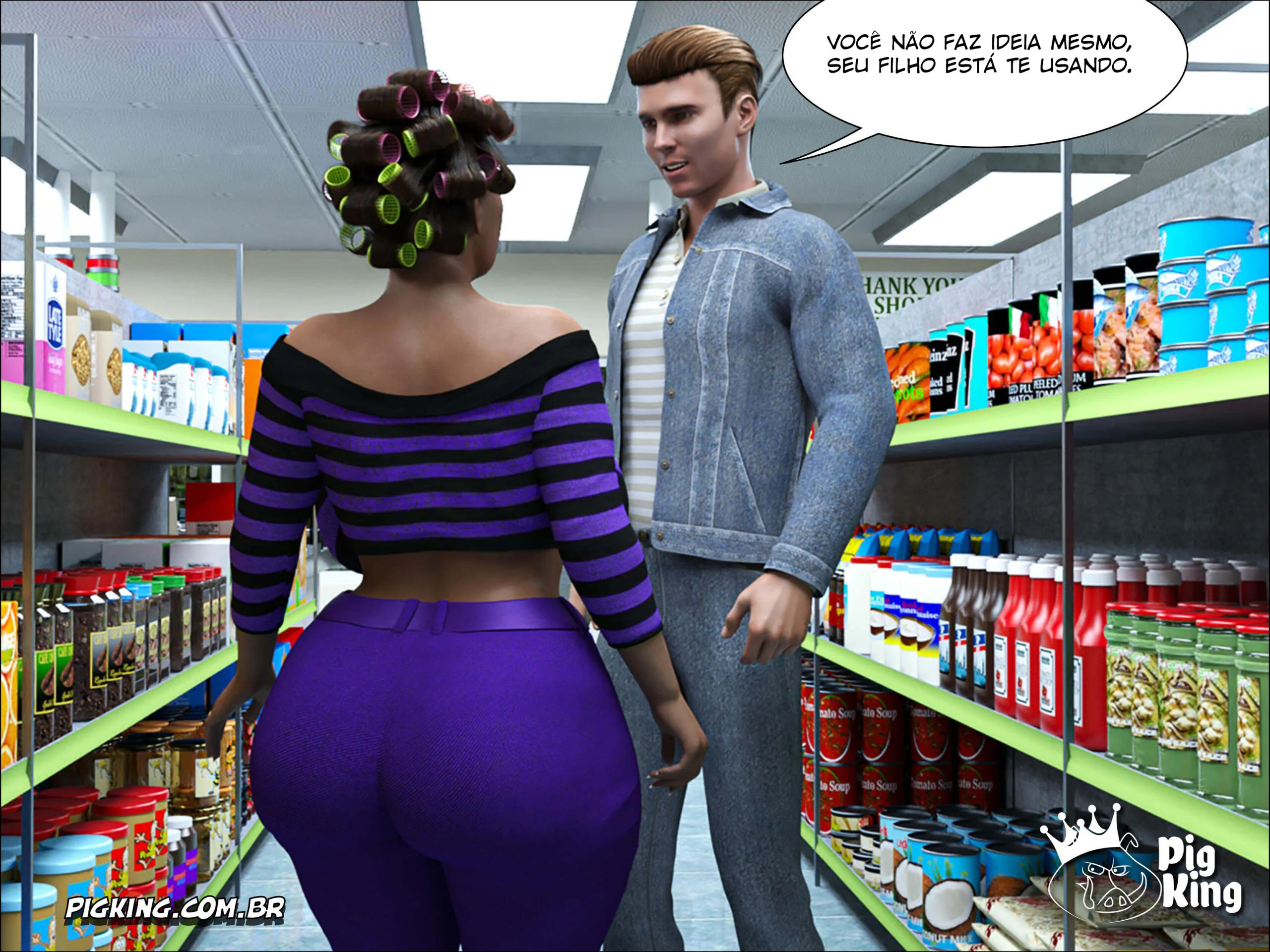 Quadrinhos 3D: A Rainha do Sexo Quente e seus Amantes no Ping Pong
