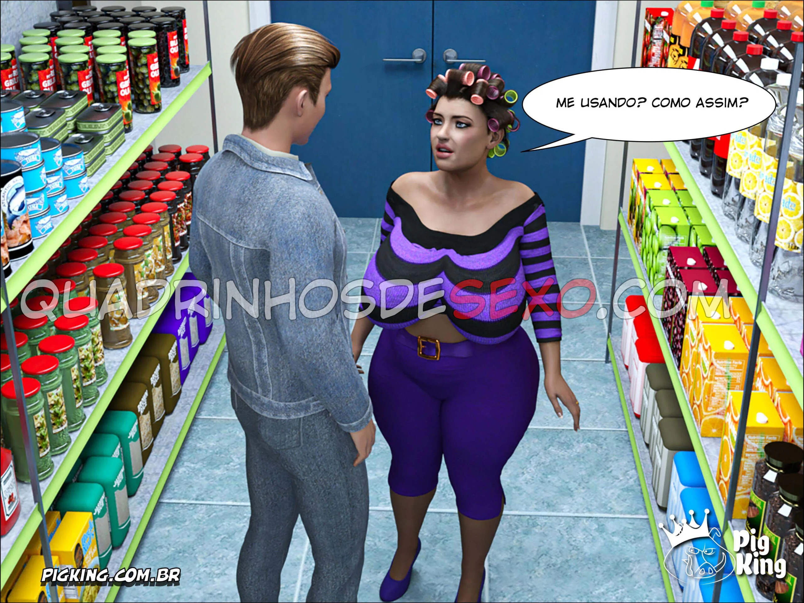 Quadrinhos 3D: A Rainha do Sexo Quente e seus Amantes no Ping Pong