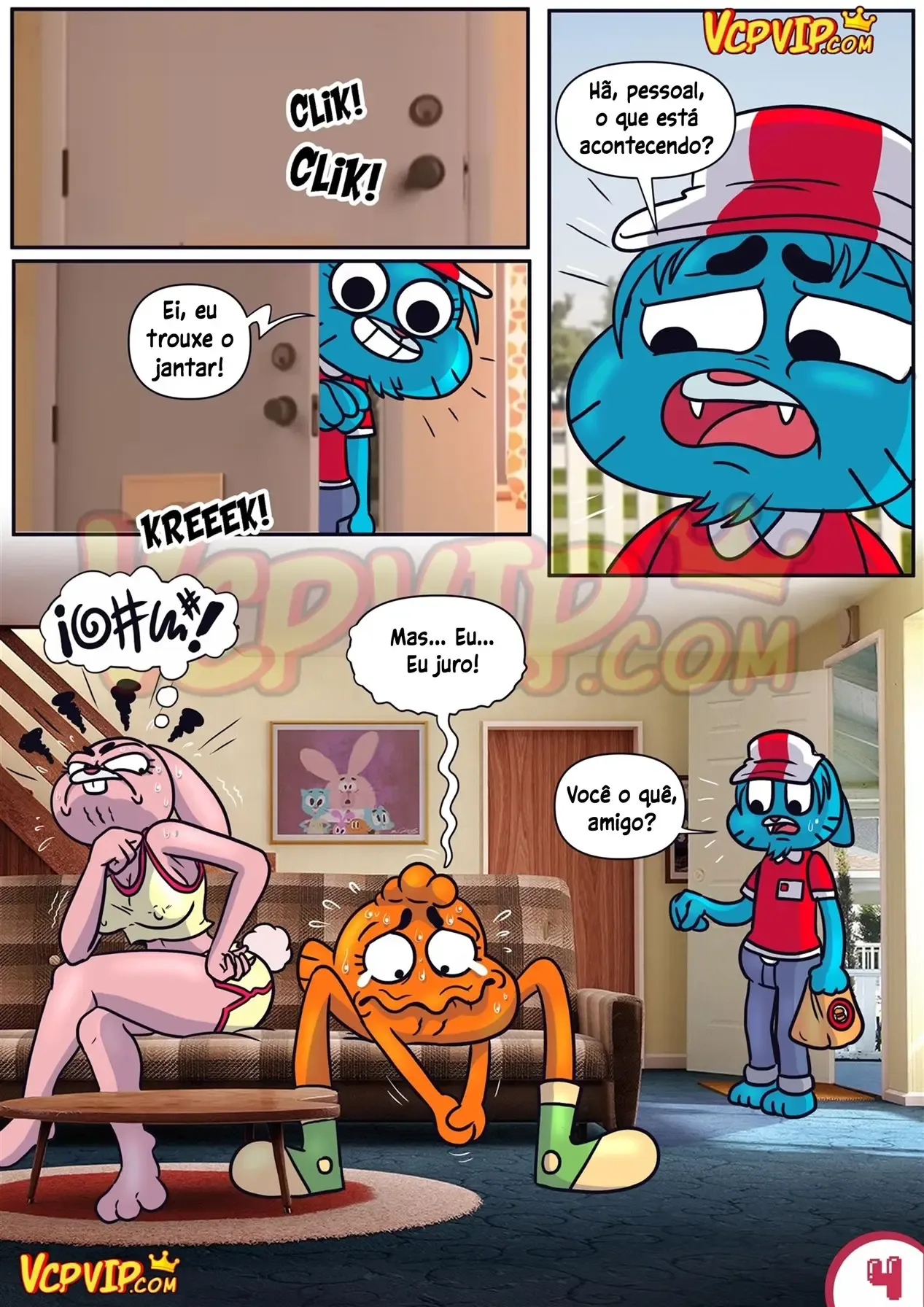 Gatas Safadas Pedindo Pica - Quadrinhos Eróticos Furry com Cenas Explícitas