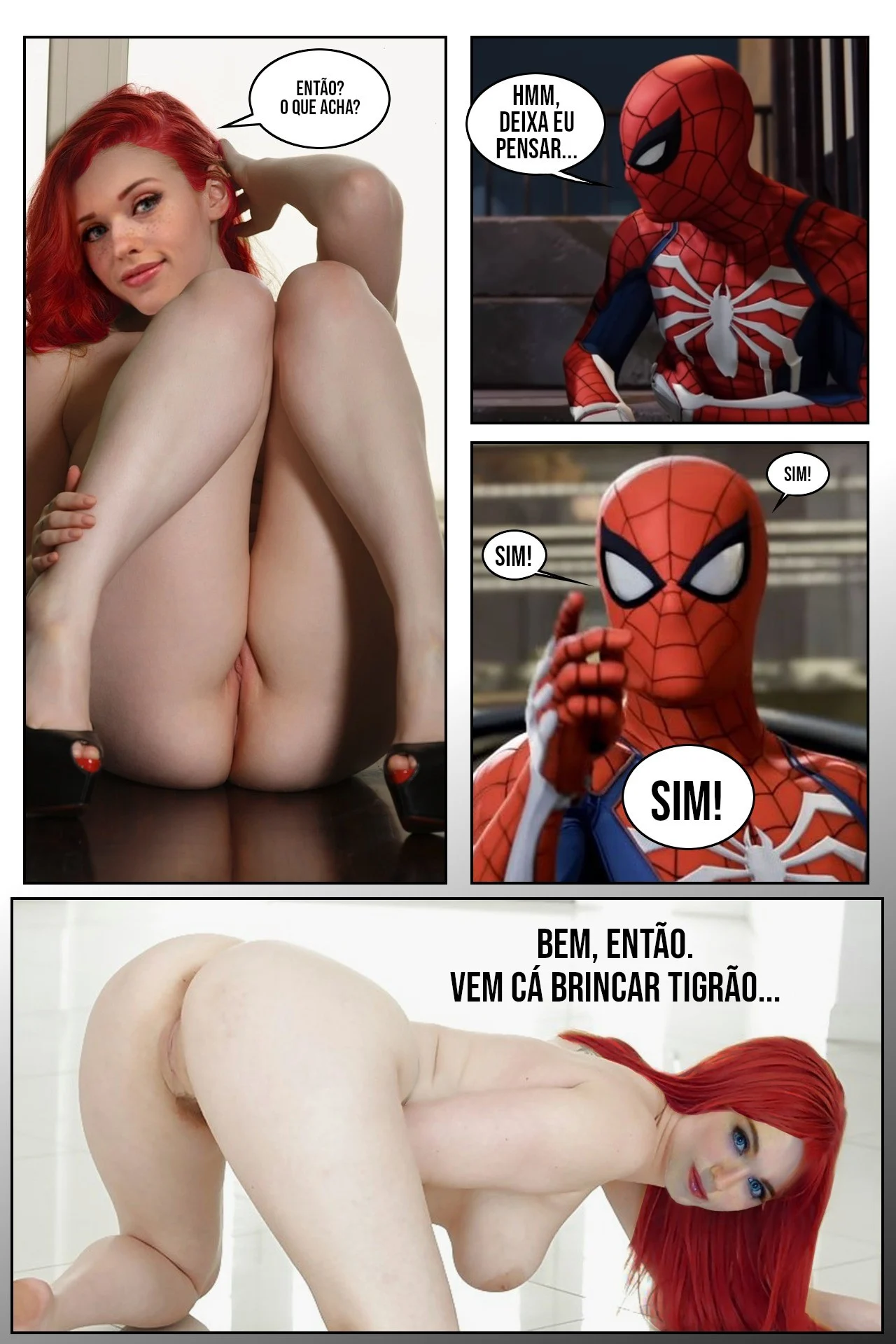 Tesão de Aranha: MJ implorando por porra em HQ +18 explícita Tesão de Aranha: MJ implorando por porra em HQ +18 explícita