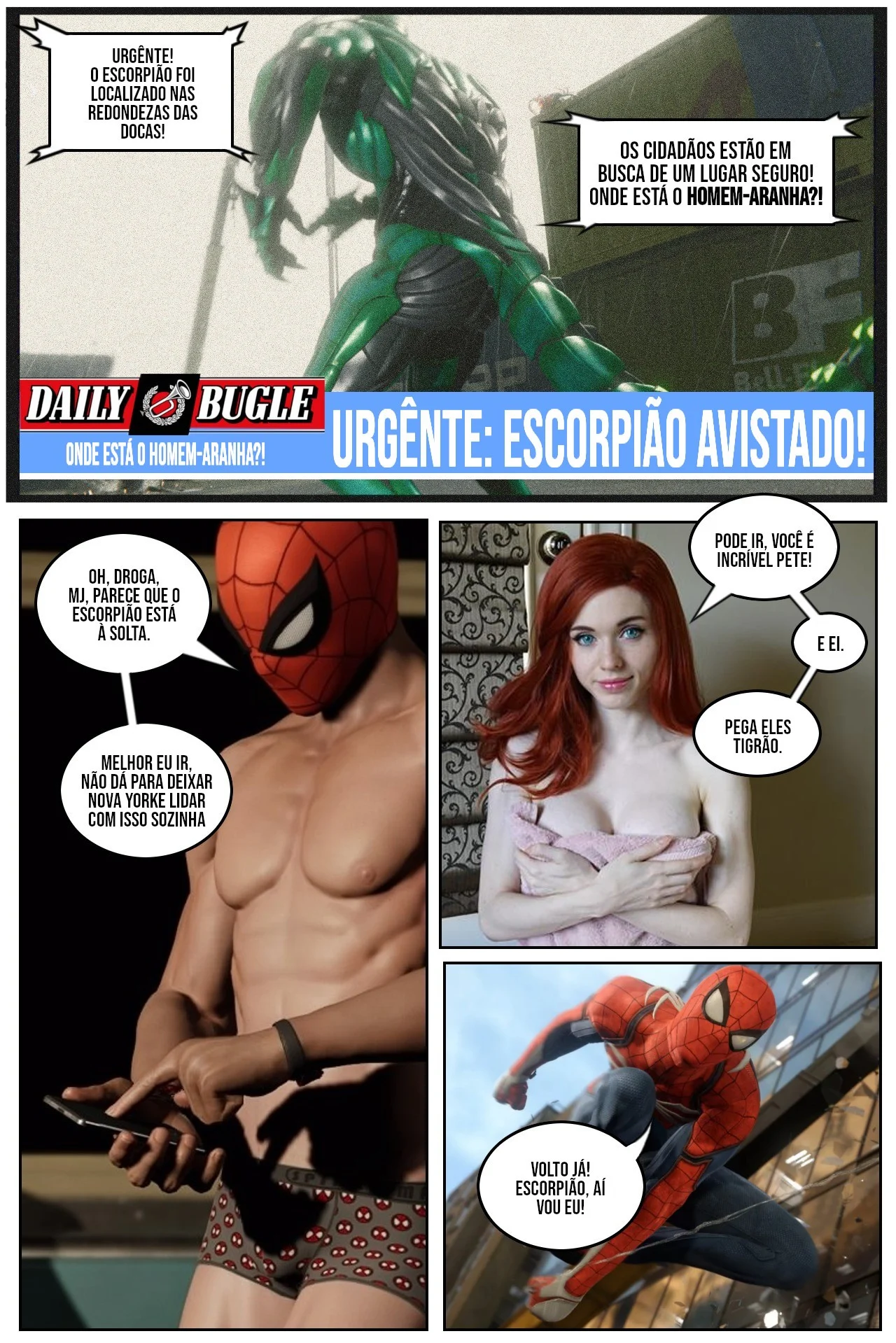 Tesão de Aranha: MJ implorando por porra em HQ +18 explícita Tesão de Aranha: MJ implorando por porra em HQ +18 explícita