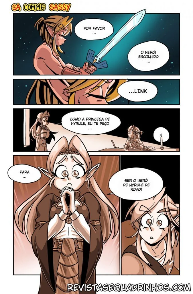Herói de Hyrole Desnudo: Aventuras Eróticas de Zelda em HQ Explícita