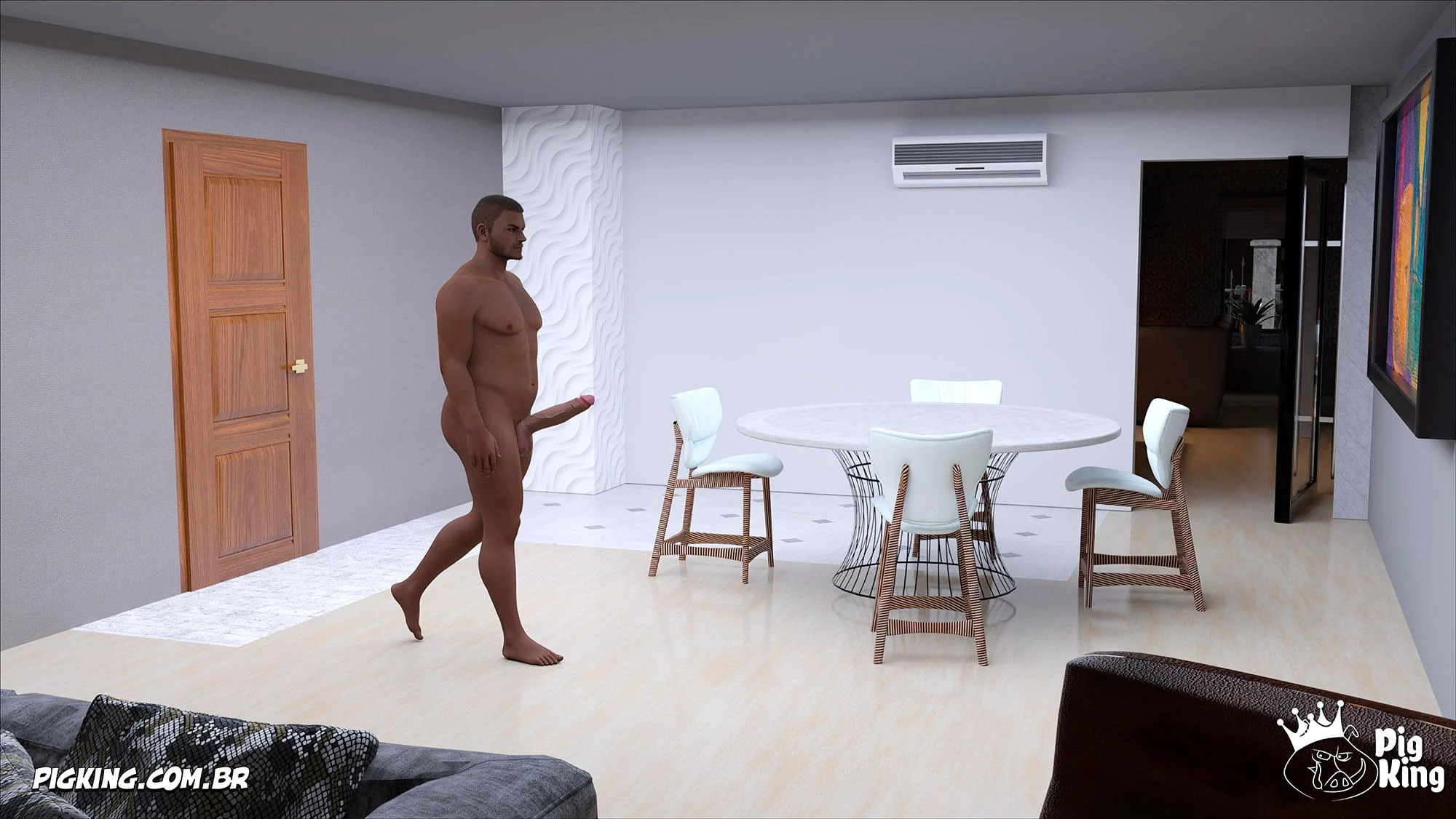 Pai Tarado Fode a Vizinha Gostosa em HQ 3D Explícita