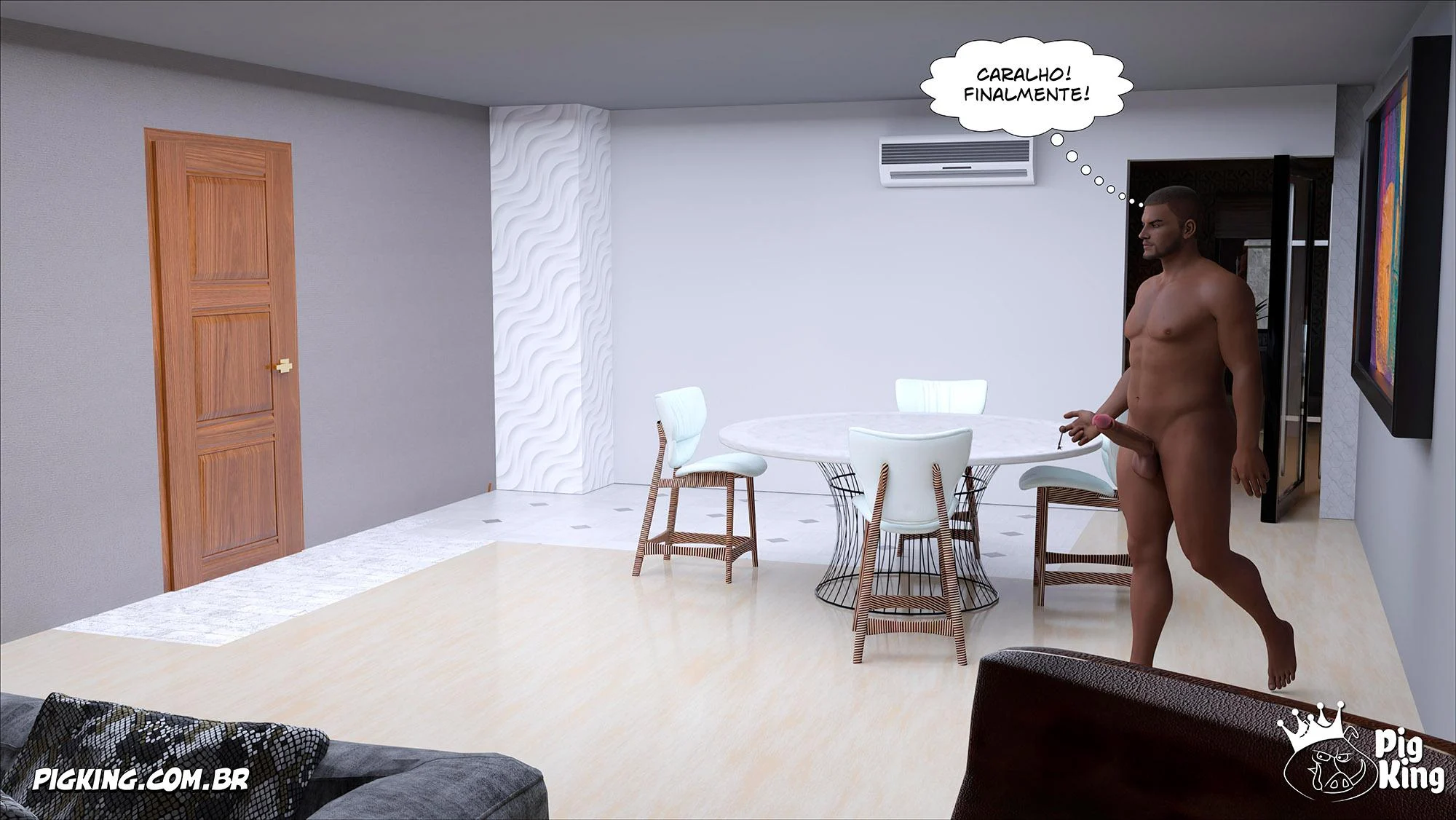 Pai Tarado Fode a Vizinha Gostosa em HQ 3D Explícita