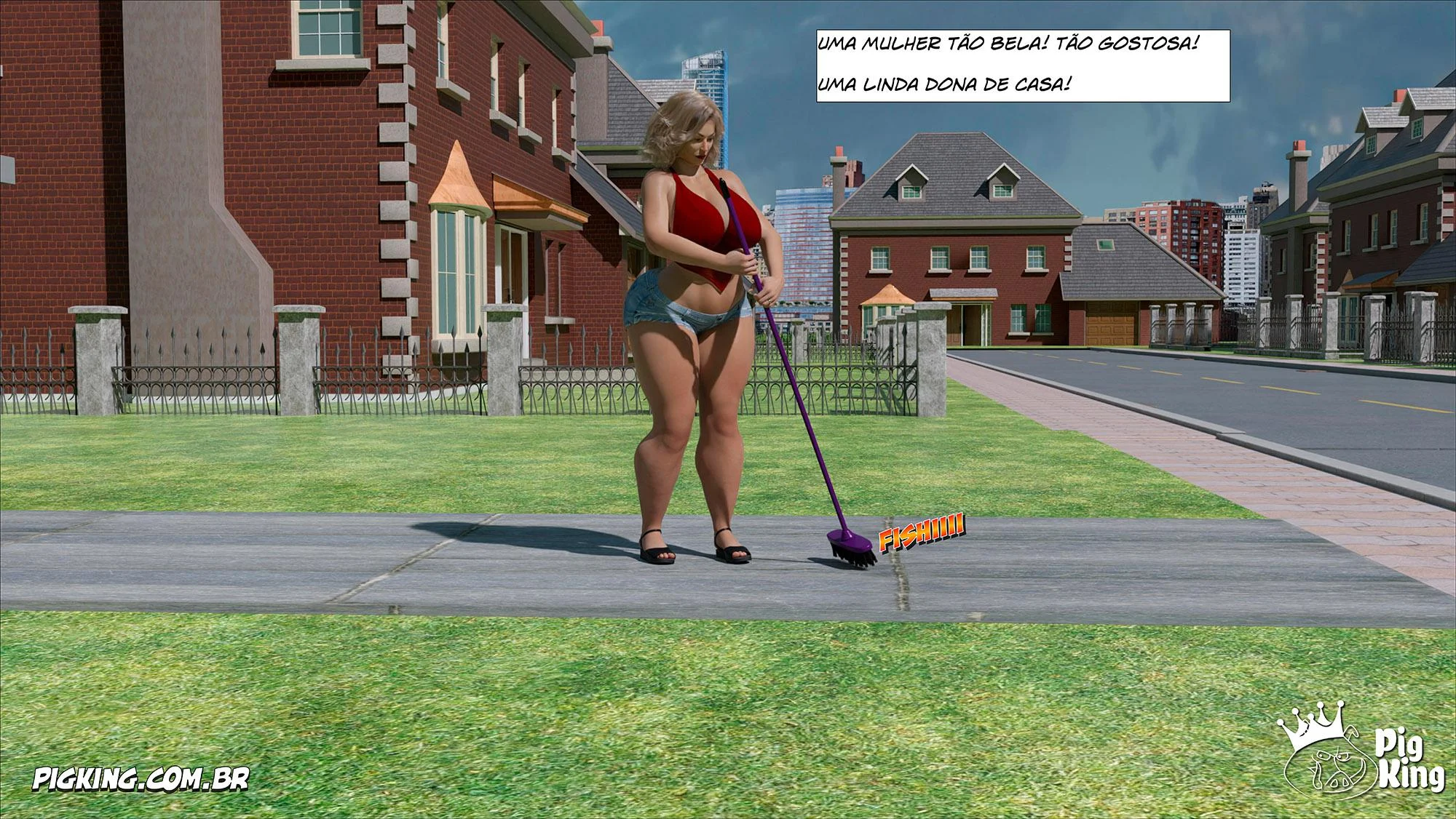 Tetas Gigantes de Madison: Foda Explícita em HQ 3D para Gozar Sem Parar