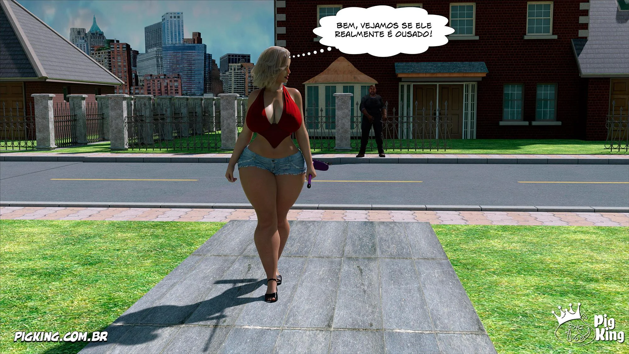 Tetas Gigantes de Madison: Foda Explícita em HQ 3D para Gozar Sem Parar