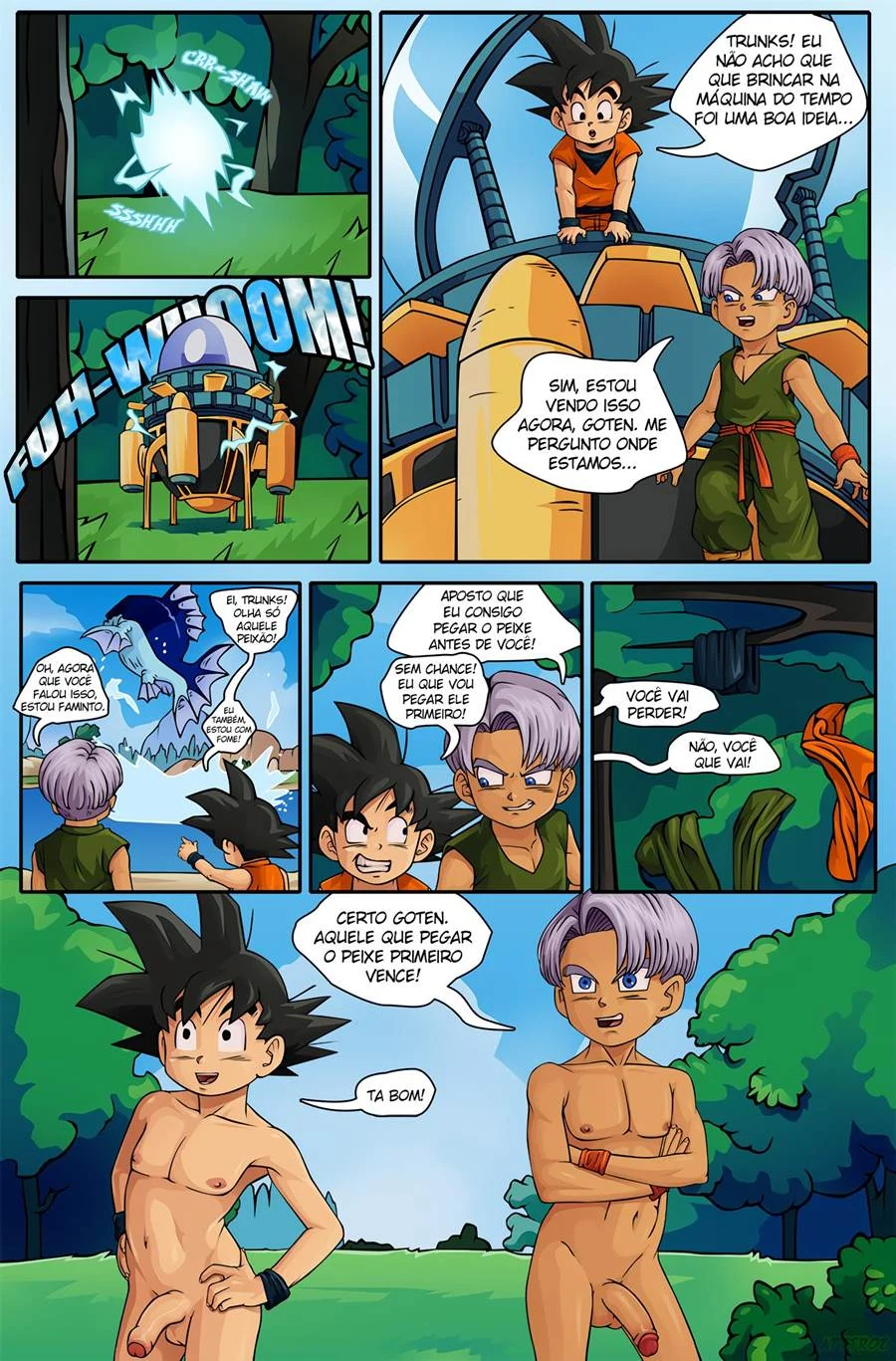 Aventuras Proibidas de Gohan: Sexo Anal Explícito nos Quadrinhos Eróticos