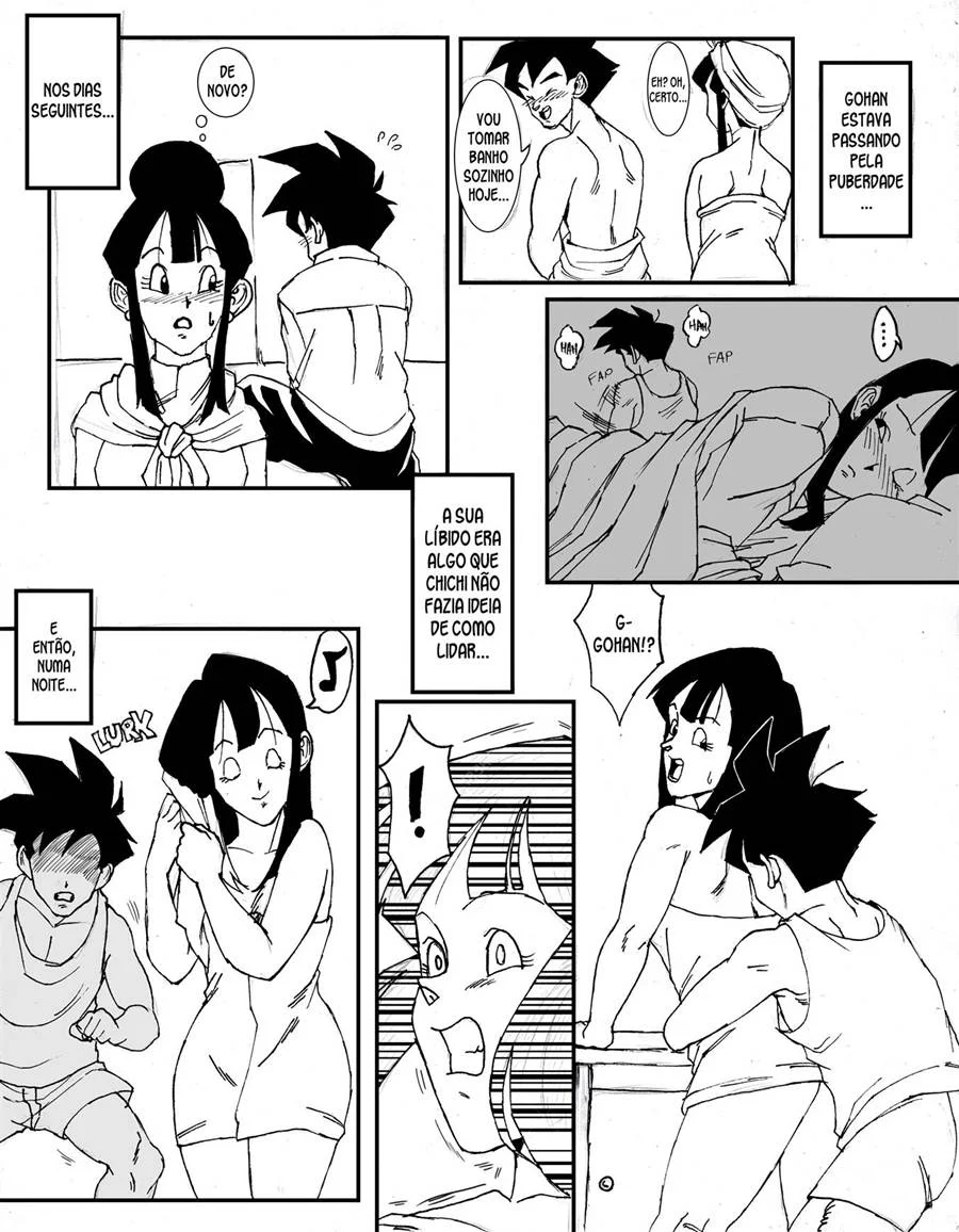 Sexo Explícito de Gohan e Chichi na Sala do Tempo – Quadrinho Erótico de Dragon Ball Sexo Explícito de Gohan e Chichi na Sala do Tempo – Quadrinho Erótico de Dragon Ball